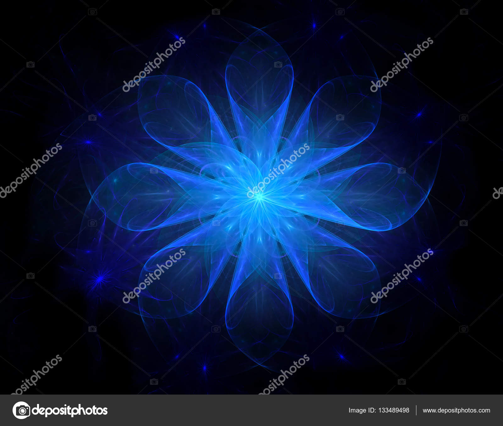 elegant blue fantasy background, fractal — Stock Photo © nj_musik ...