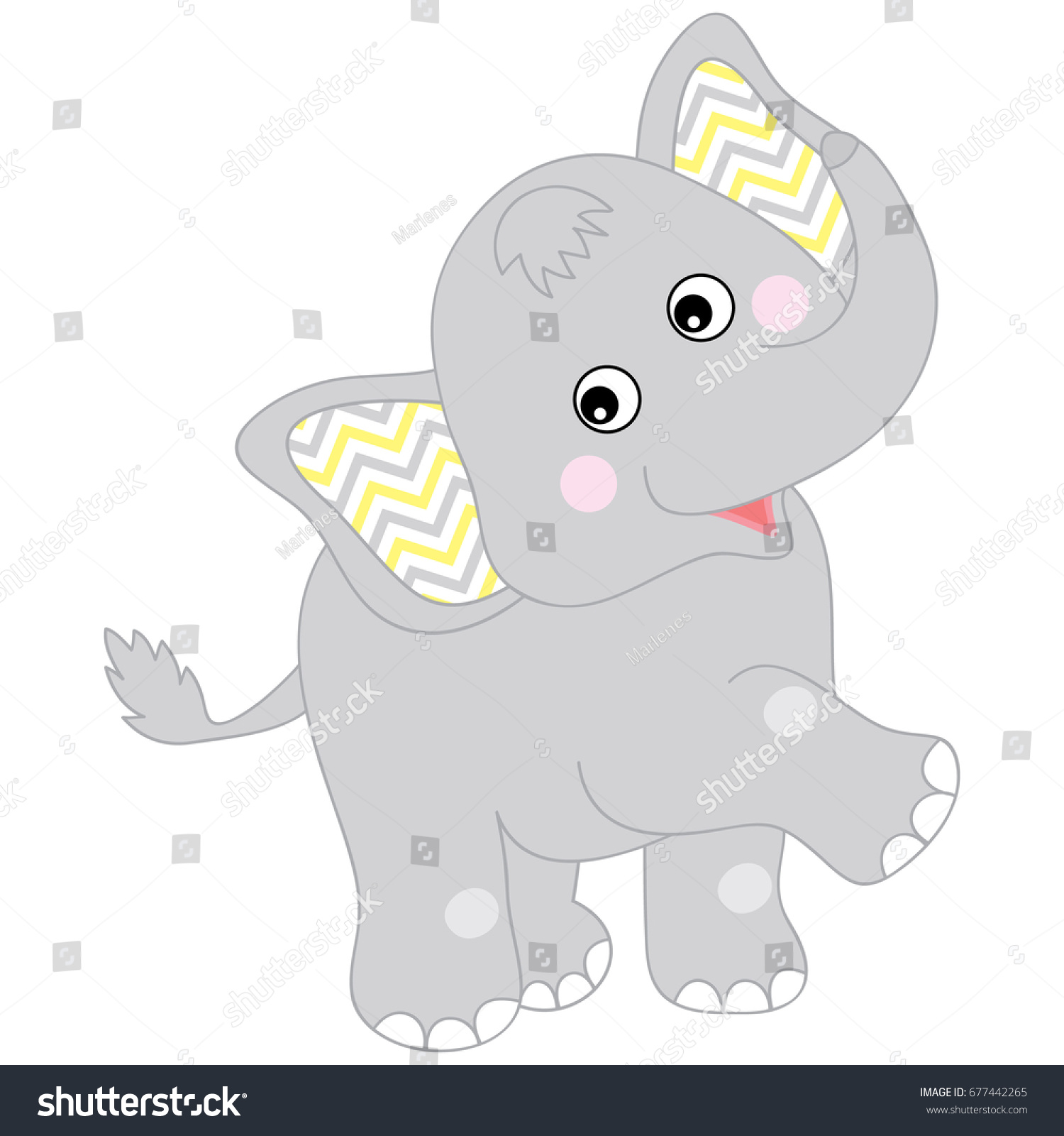 Cute Baby Elephant Vector Elephant Illustration Stock Vector ...