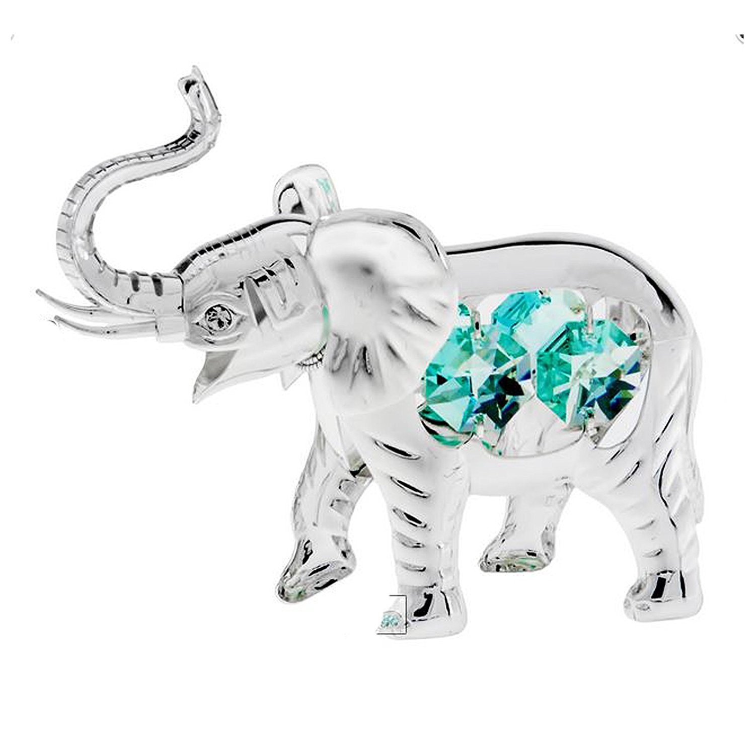 Amazon.com: Elephant Silver Plated Spectra Crystals by Swarovski ...