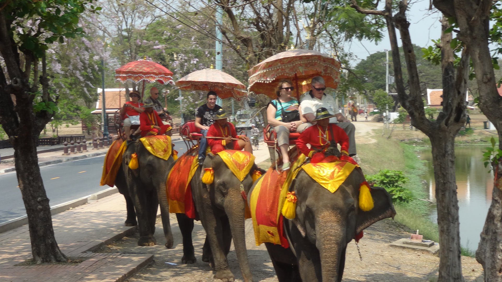 Ayutthaya, Thailand Elephant Ride 02-26-2014 - YouTube