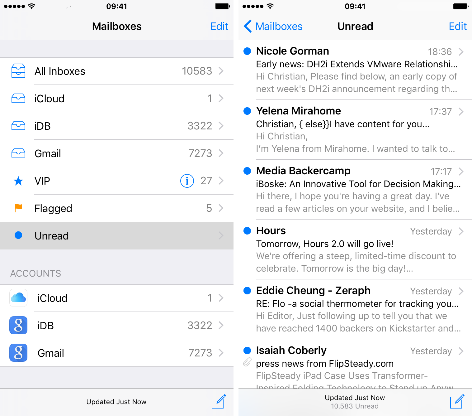 How to clear an incorrect unread email count badge on the Mail app