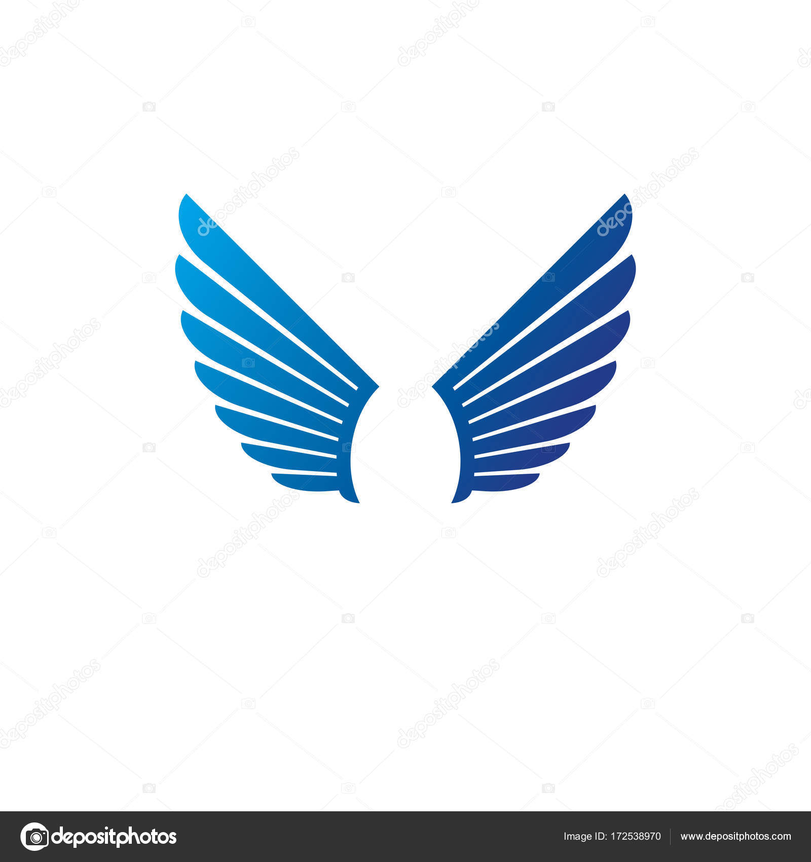 Blue freedom Wings emblem. — Stock Vector © Ostapius #172538970