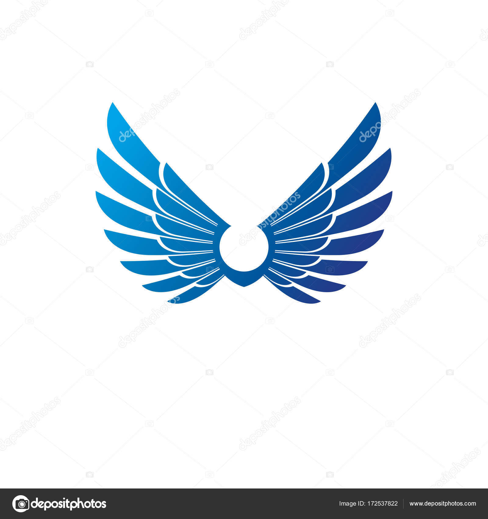 Blue freedom Wings emblem. — Stock Vector © Ostapius #172537822