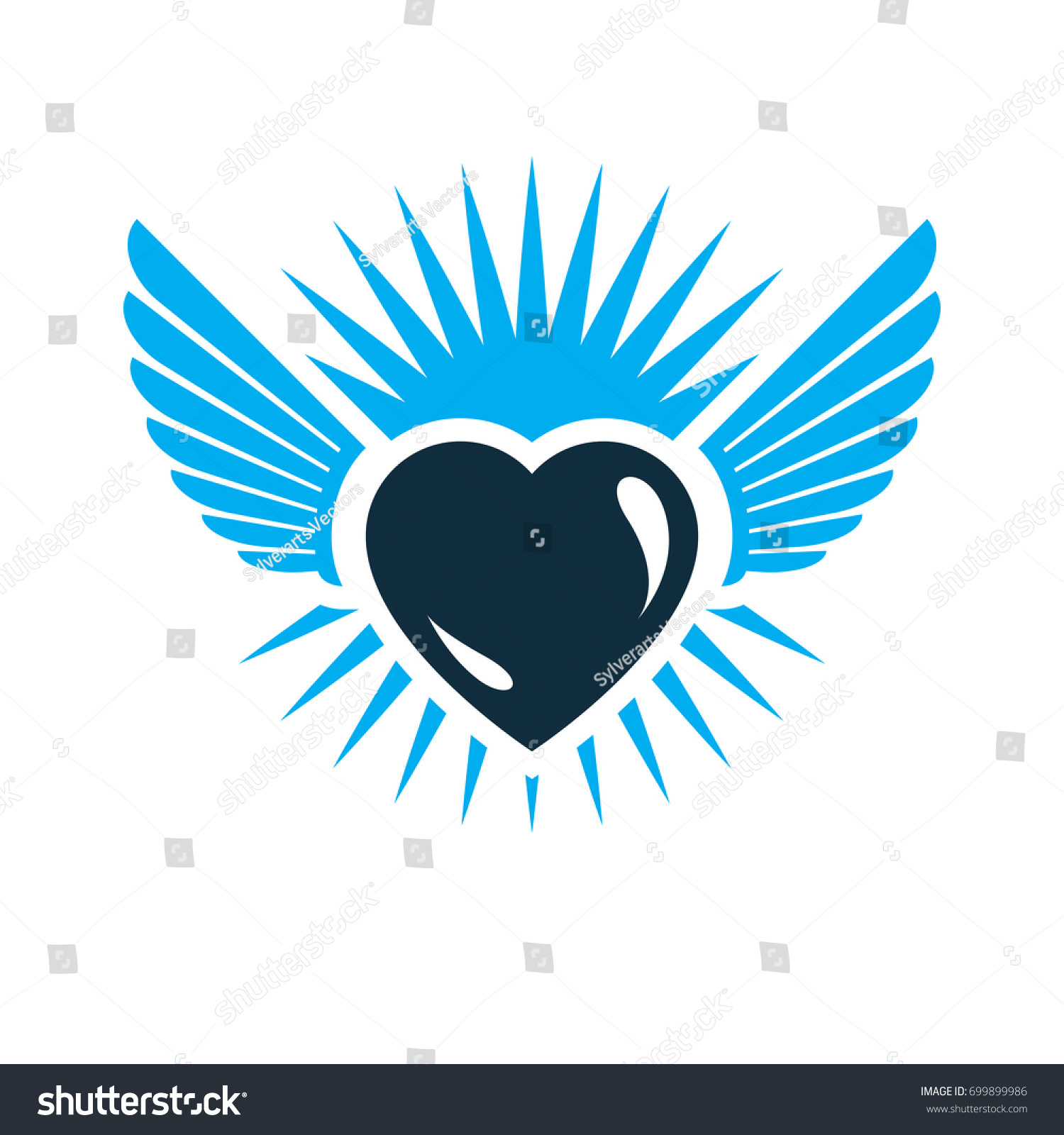 Heart Vector Graphic Illustration Love Freedom Stock Vector ...