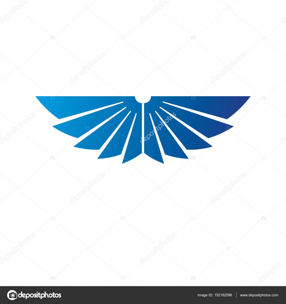 Blue freedom Wings emblem. — Stock Vector © Ostapius #152182596