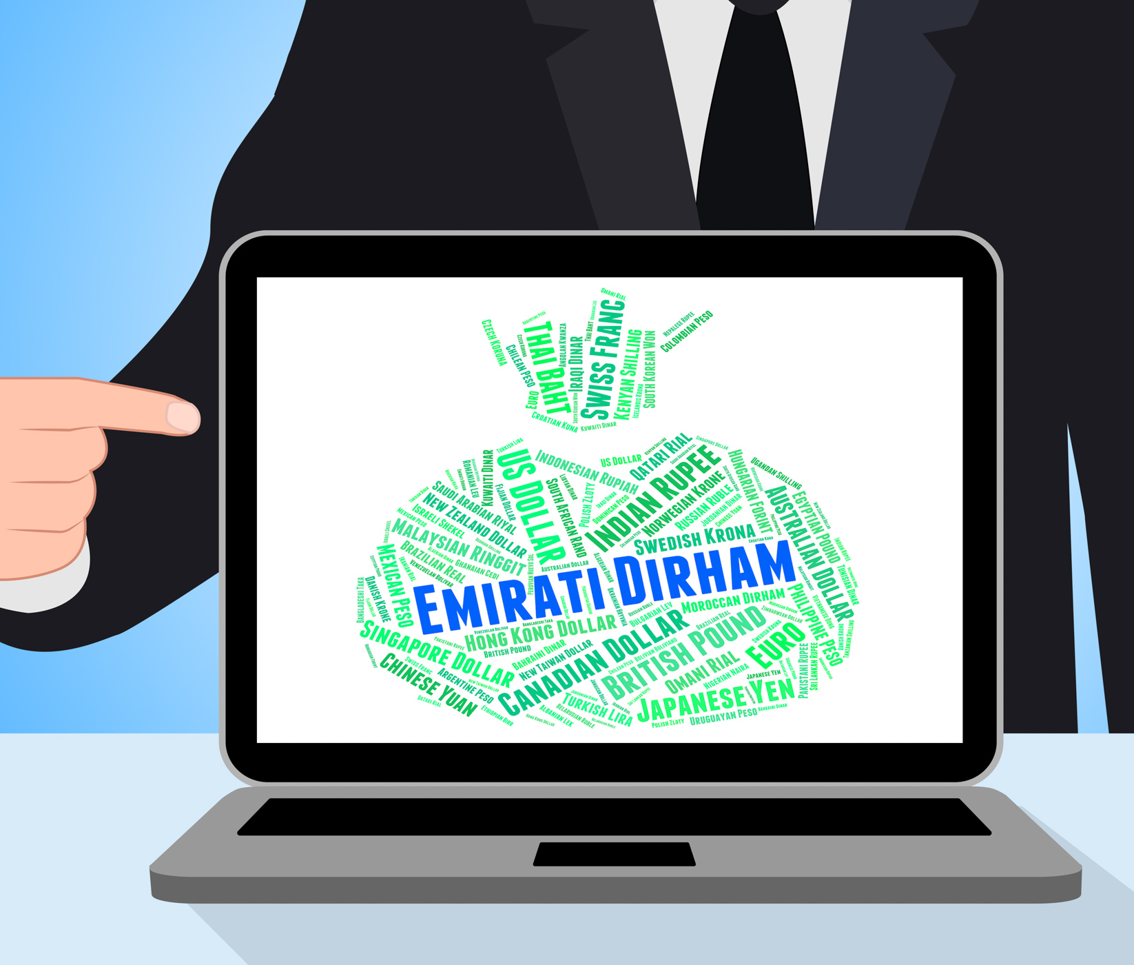 Emirati dirham means united arab emirates and currency photo