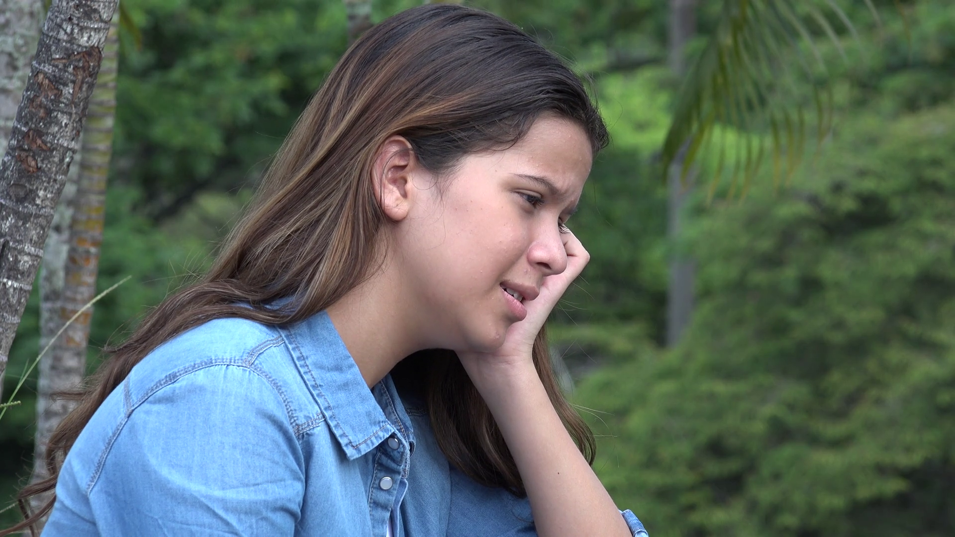Hispanic Teen Girl Crying With Emotional Pain Stock Video Footage ...