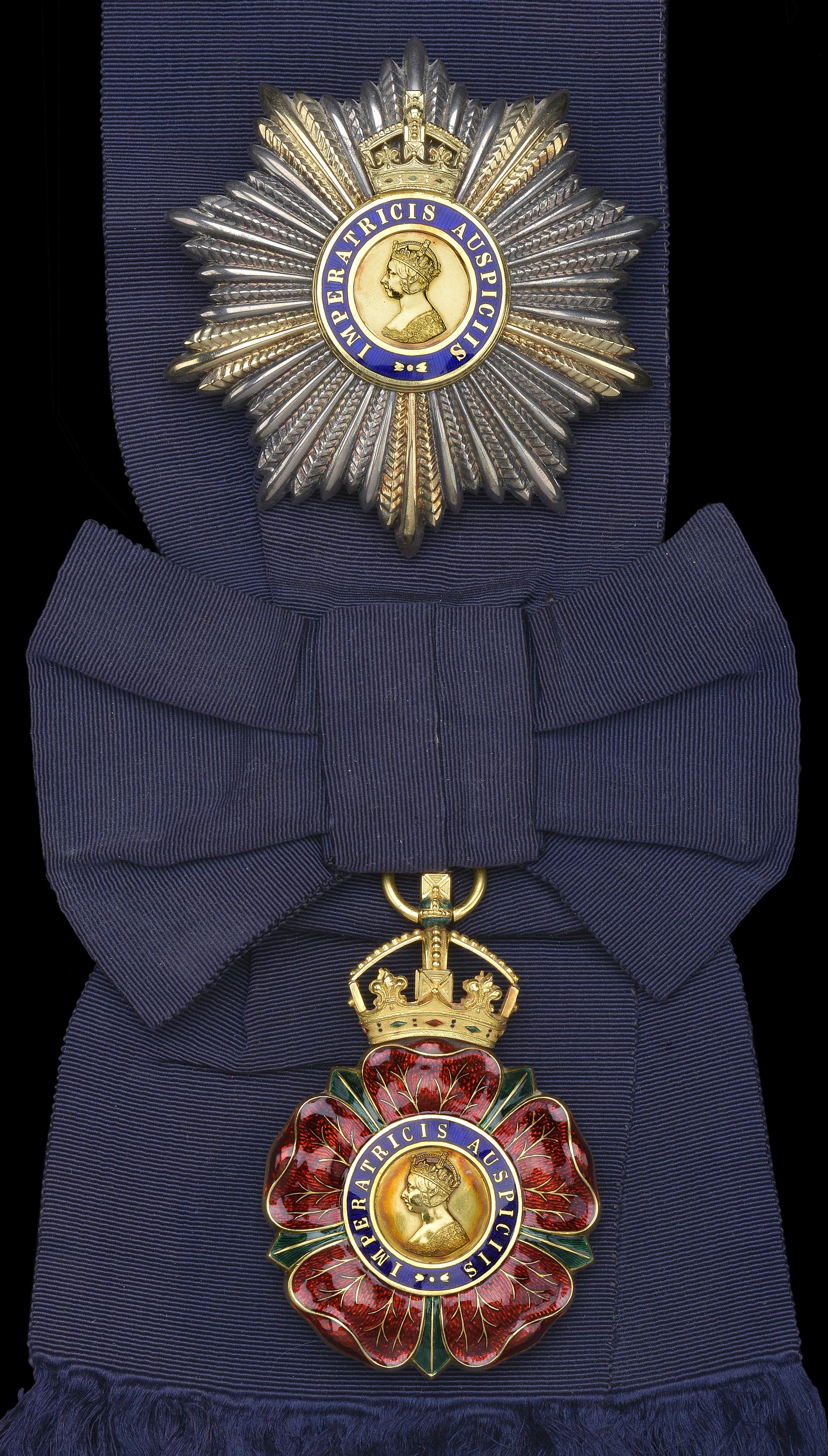 Order of the Indian Empire, G.C.I.E. insignia, sash badge and breast ...