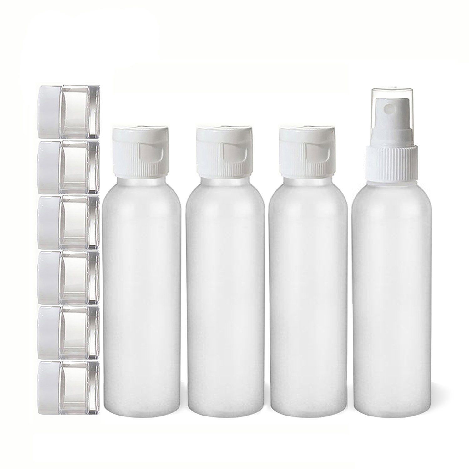 Empty Bottle 2 Oz HDPE Plastic BPA Free Travel Bottle Set Jars Mist ...