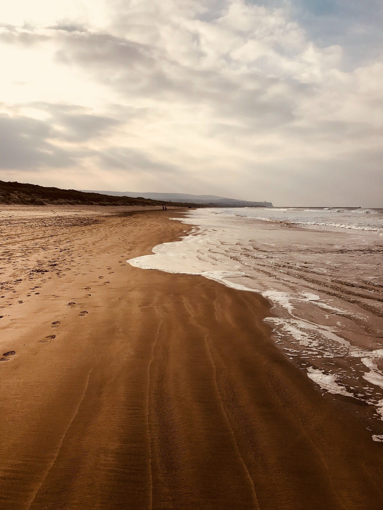 Empty brown sand seashore photo