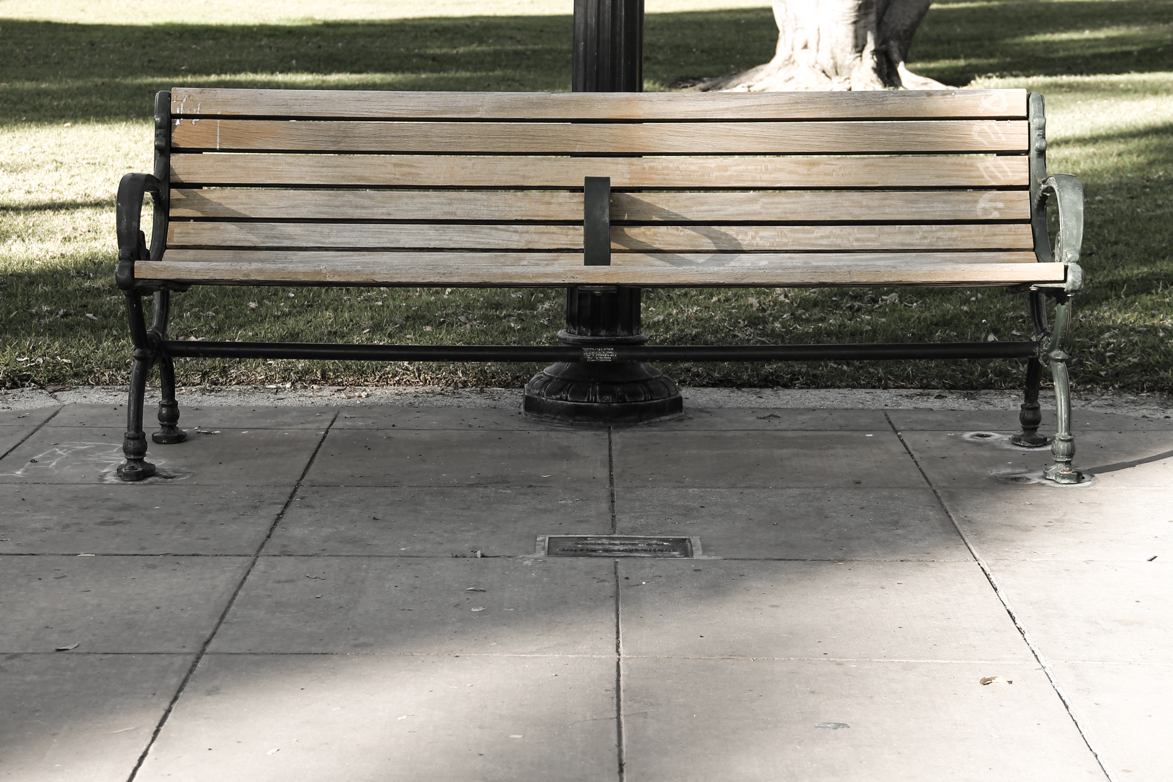 Free Stock Photo of Empty Wooden Park Bench