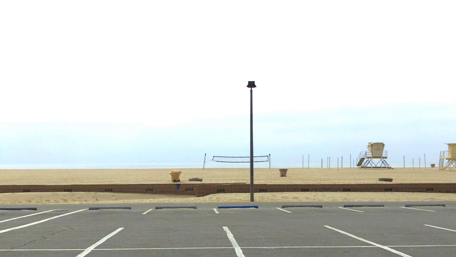 Big parking lots. Parking empty. Empty lot. Private parking.