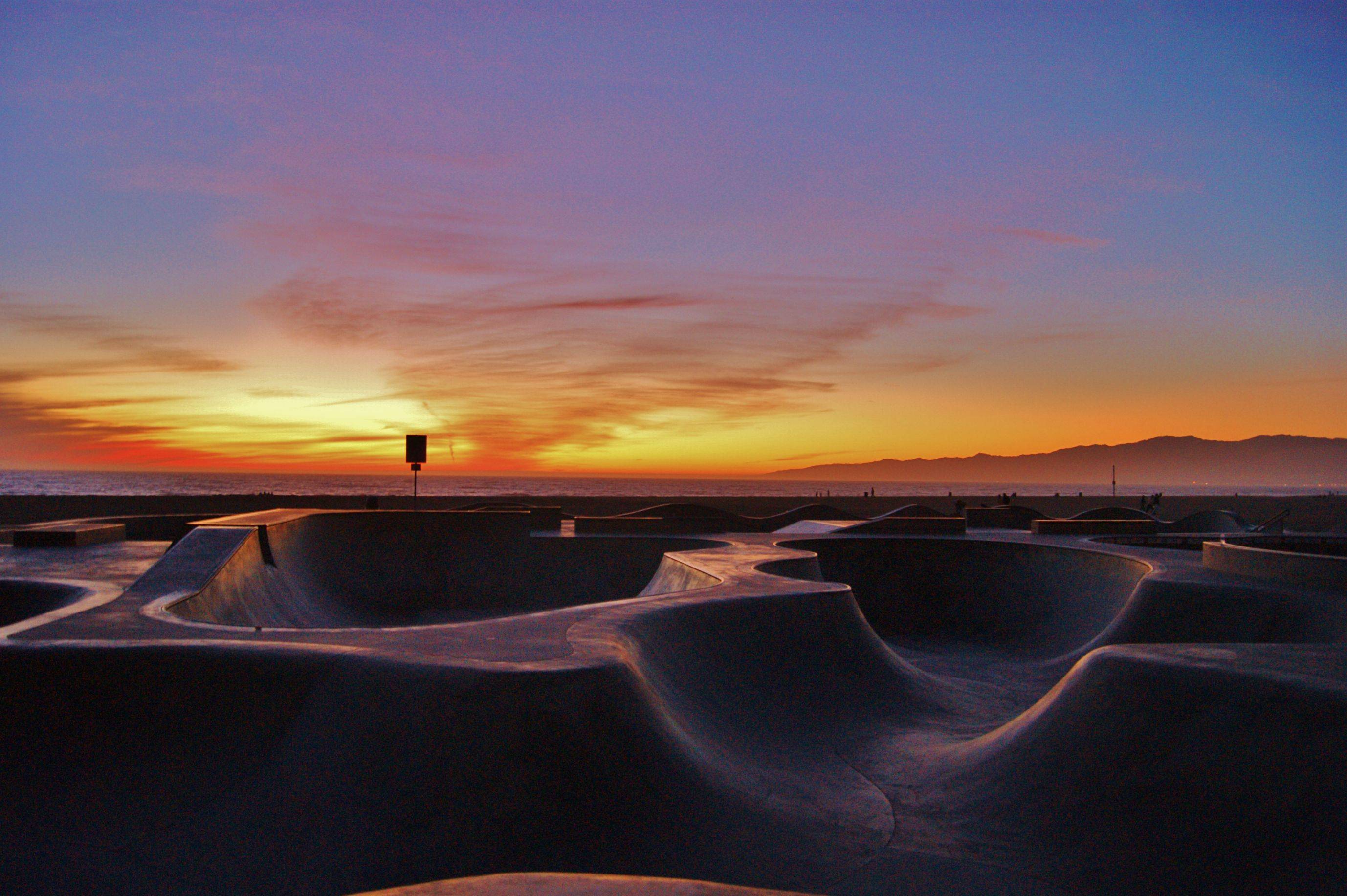 Empty Venice Beach Skate-Bowl at Sunset, from my recent trip to the ...