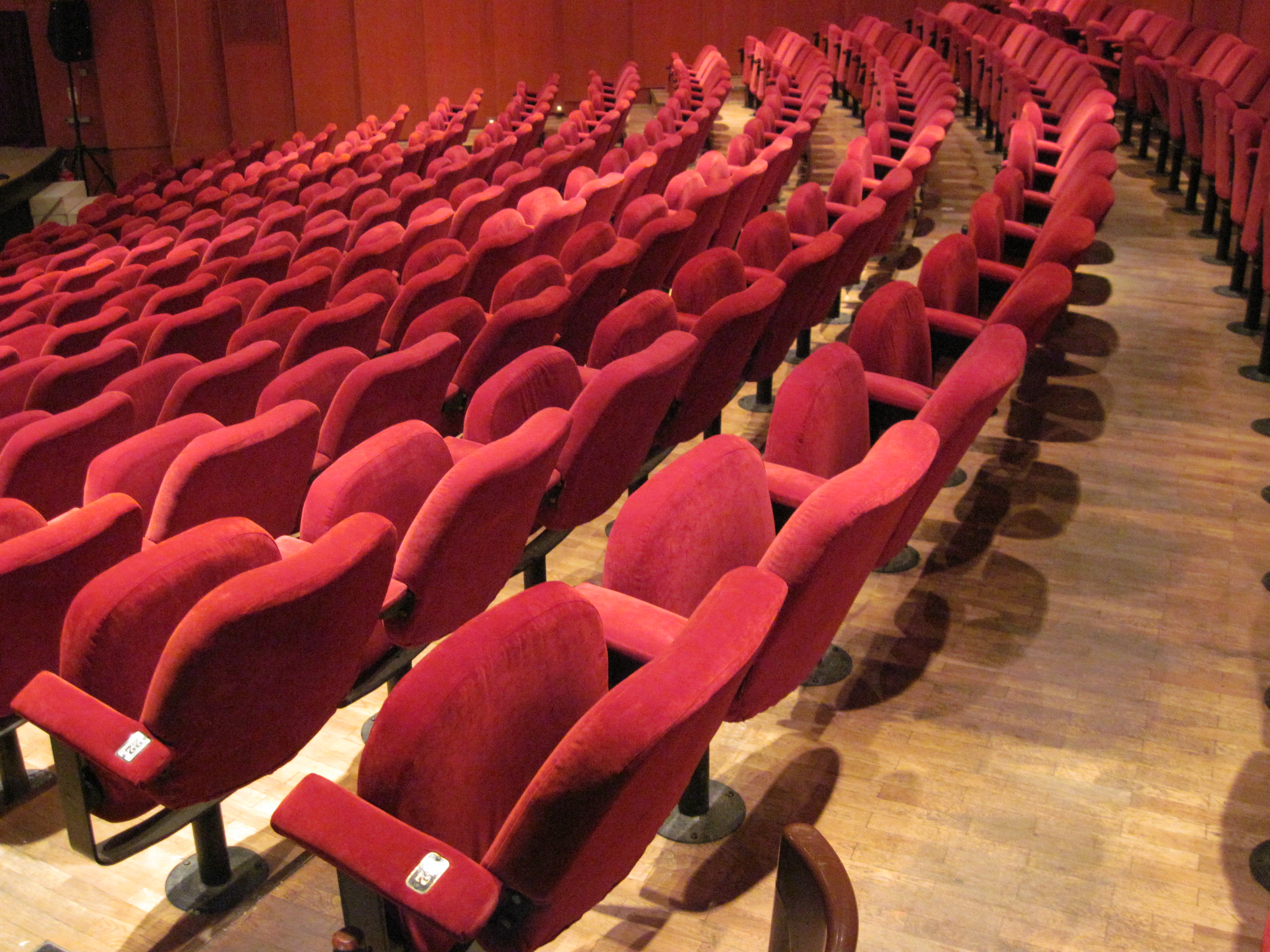 Empty theater hall seats photo