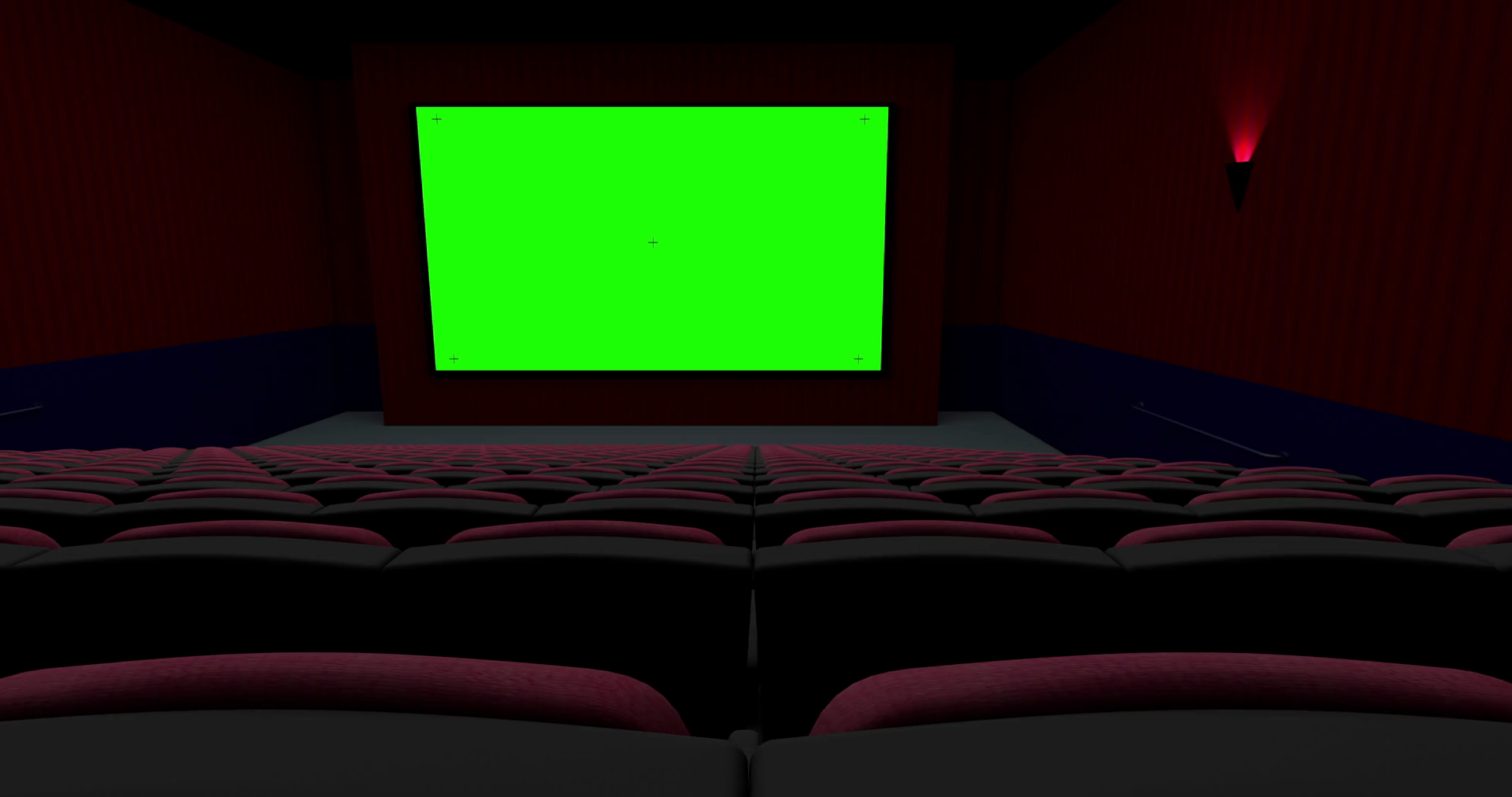 Empty Theater Move Left From the Back. shot moves left from behind ...