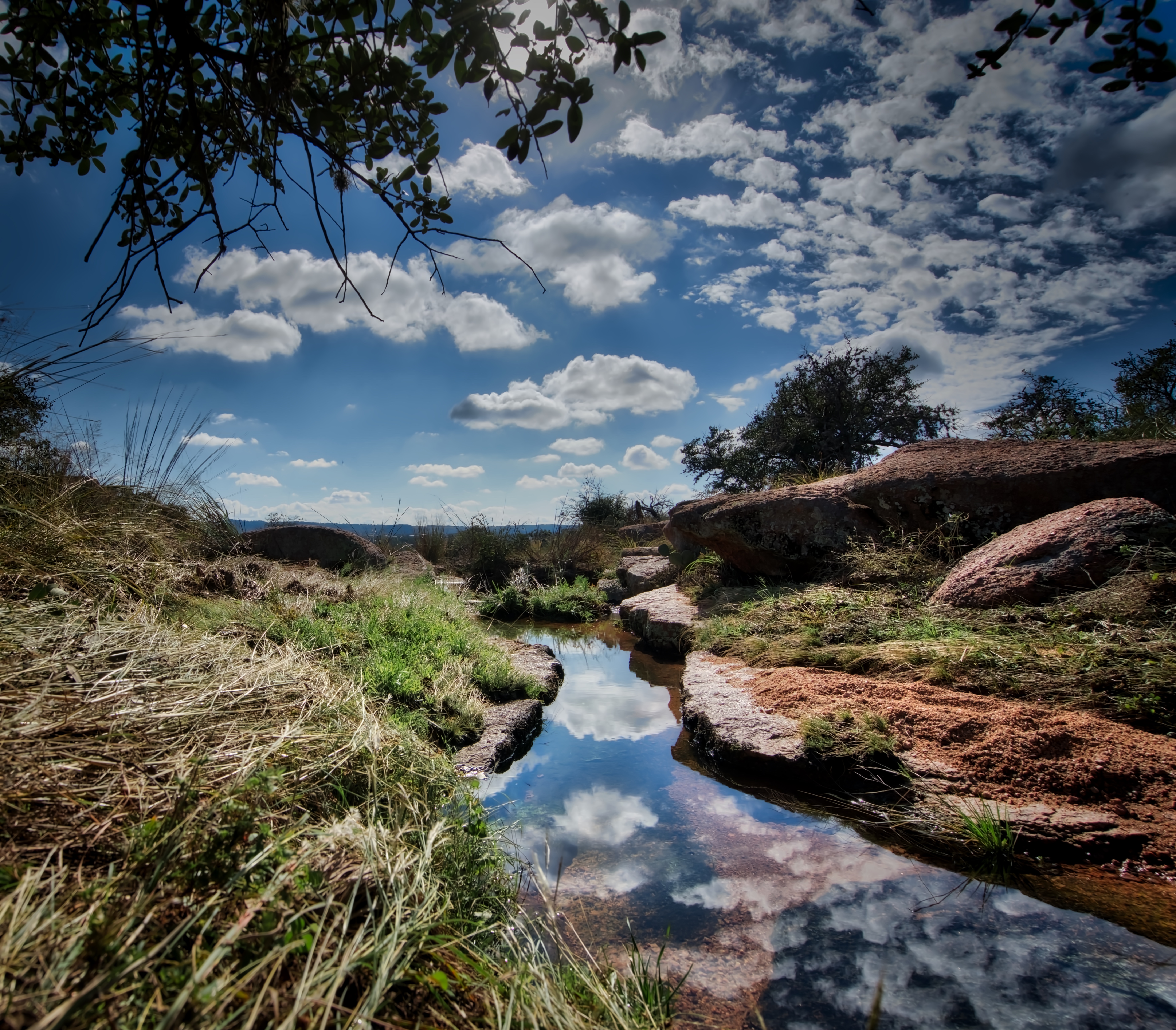 Enchanted Rock Stream, A7r, Clouds, Country, Enchanted, HQ Photo