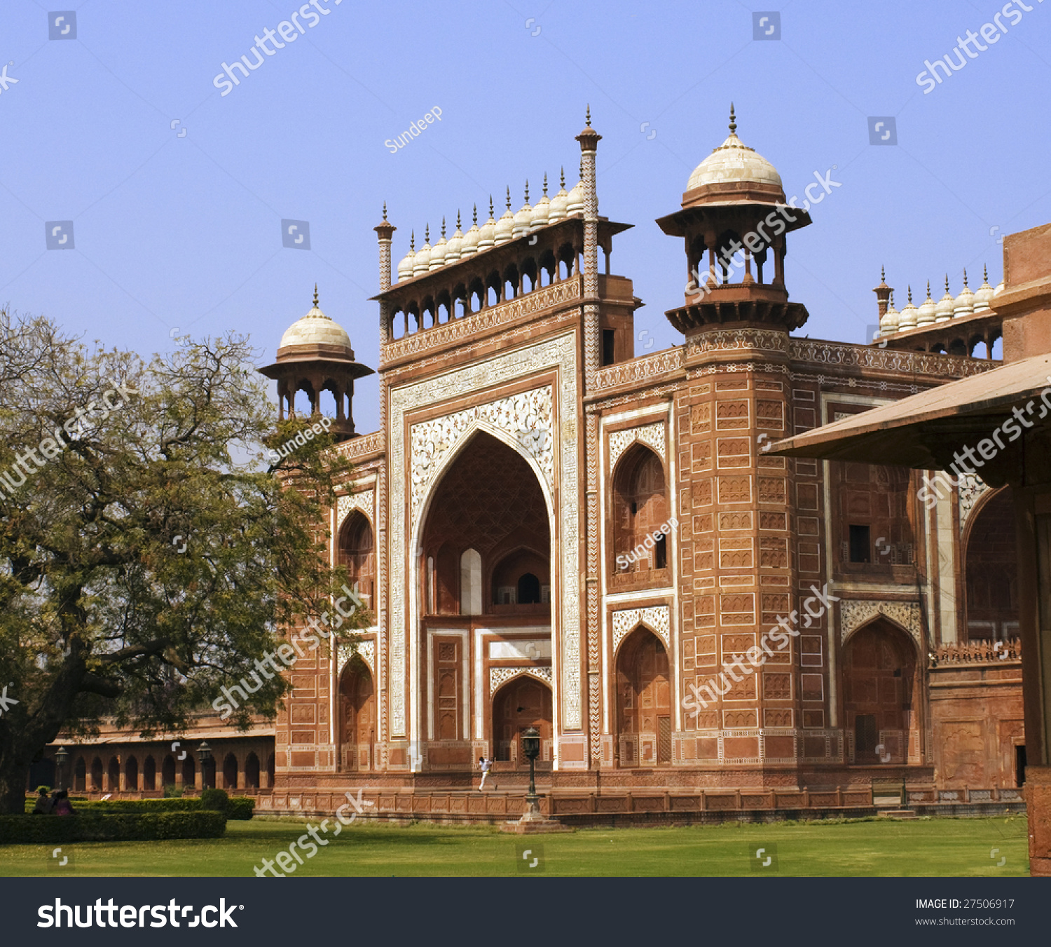 Side View Entrance Taj Mahal Agra Stock Photo (Royalty Free ...