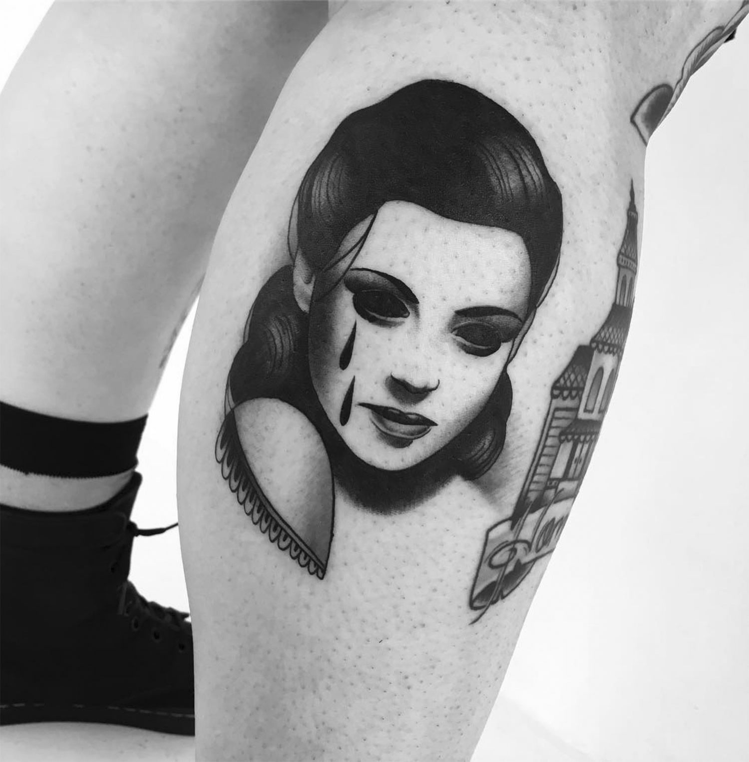 Eerie Tattoos of Women With Soulless Eyes by Slumdog | Tattoo ...