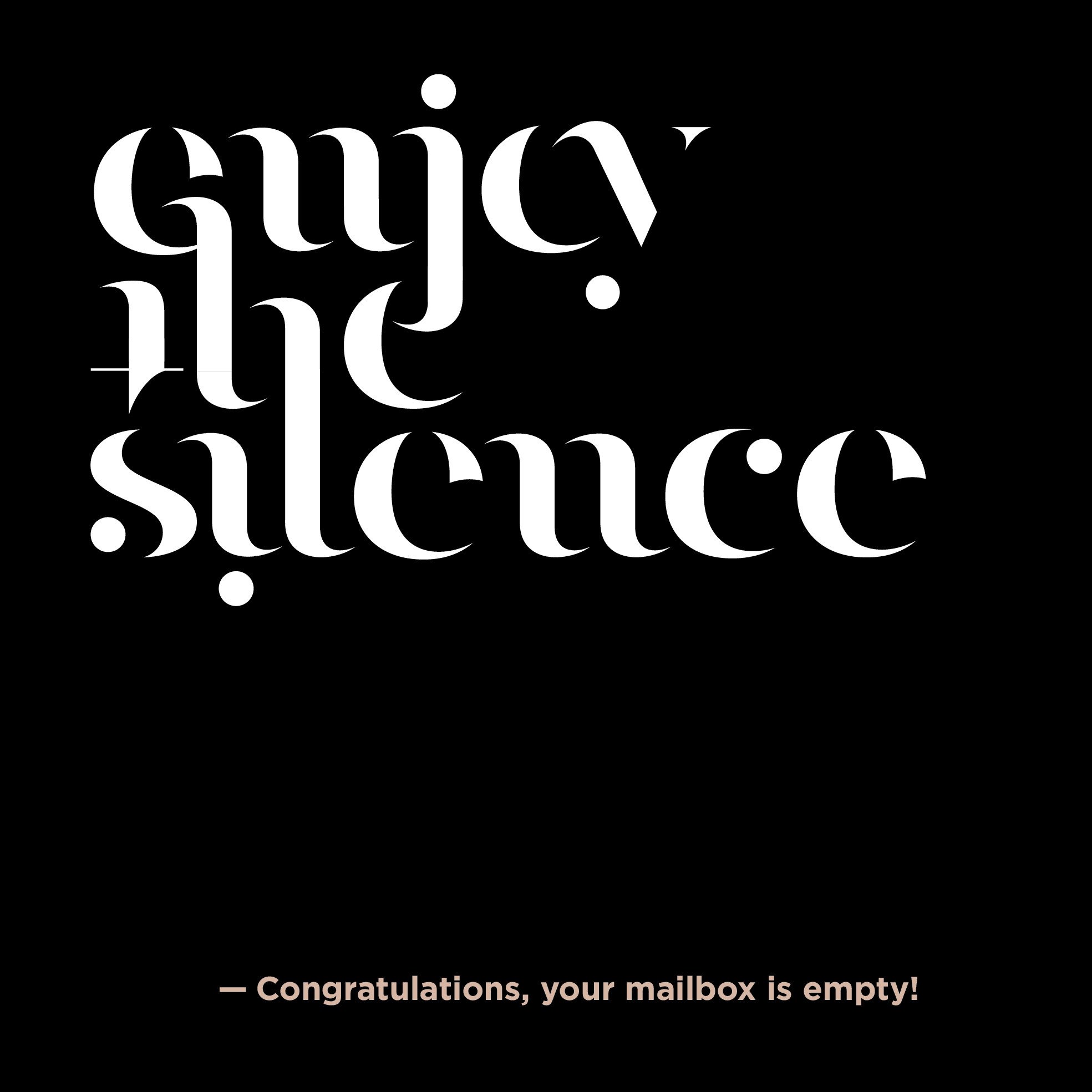 BUY THIS ONLINE AT PRINTA: ENJOY THE SILENCE – Printa Design