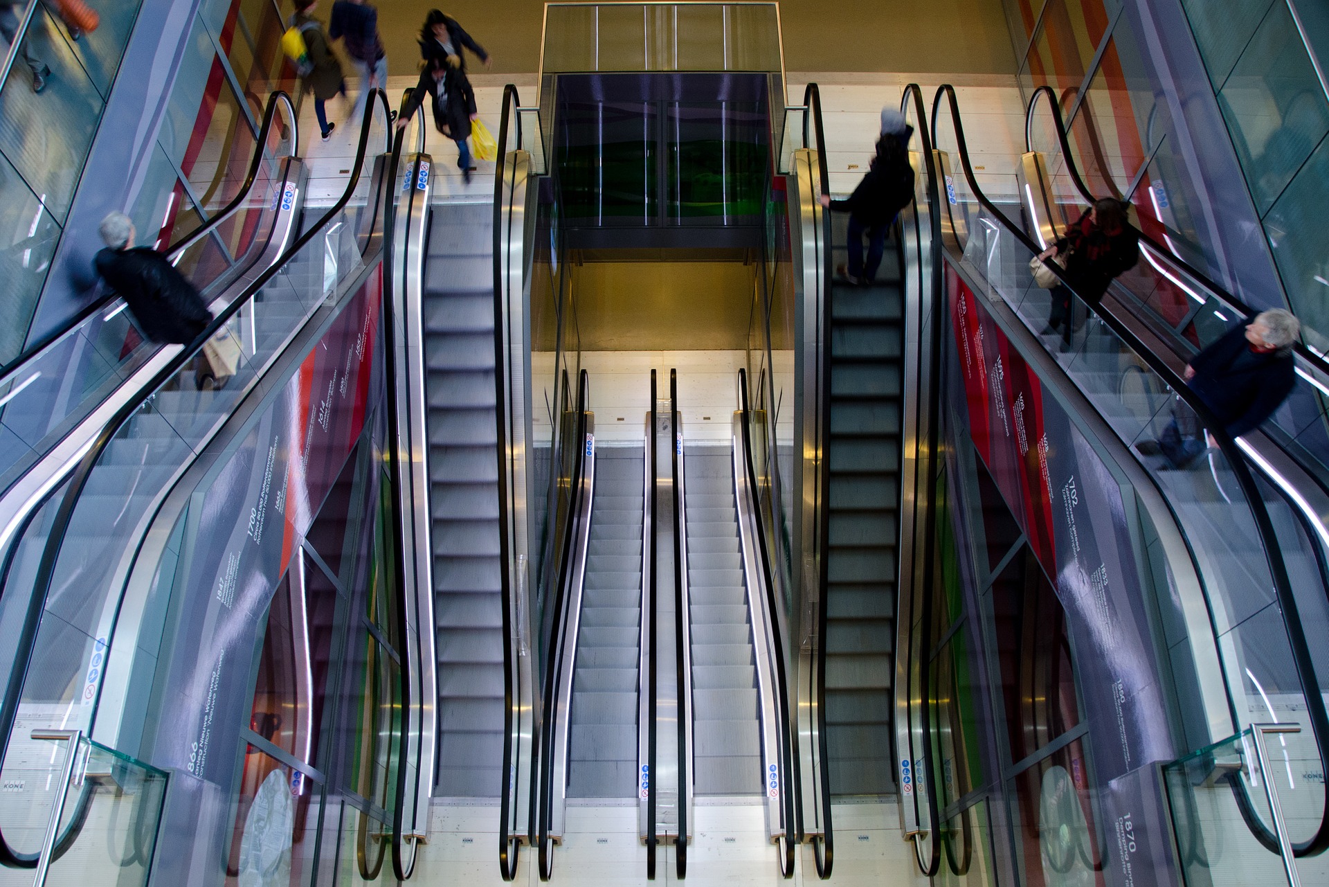 Escalators in the Building, Building, Electronic, Escalator, Stair, HQ Photo