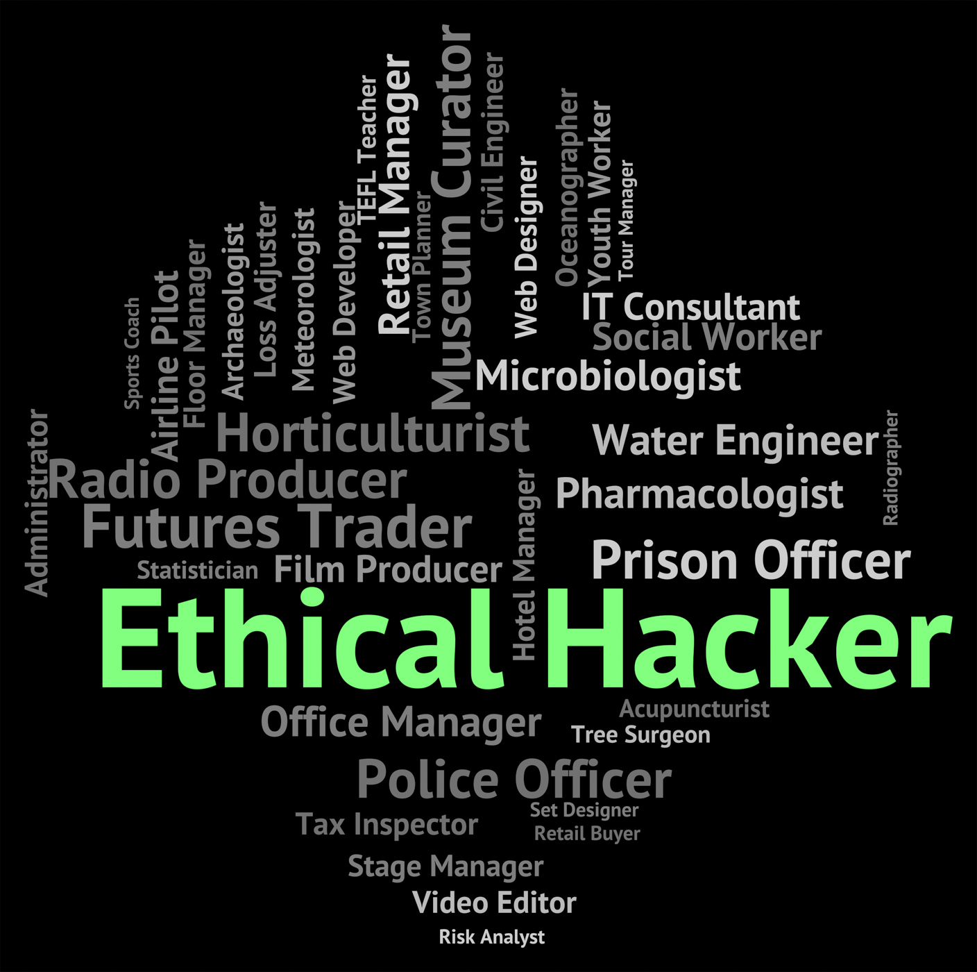 Ethical hacker indicates out sourcing and attack photo
