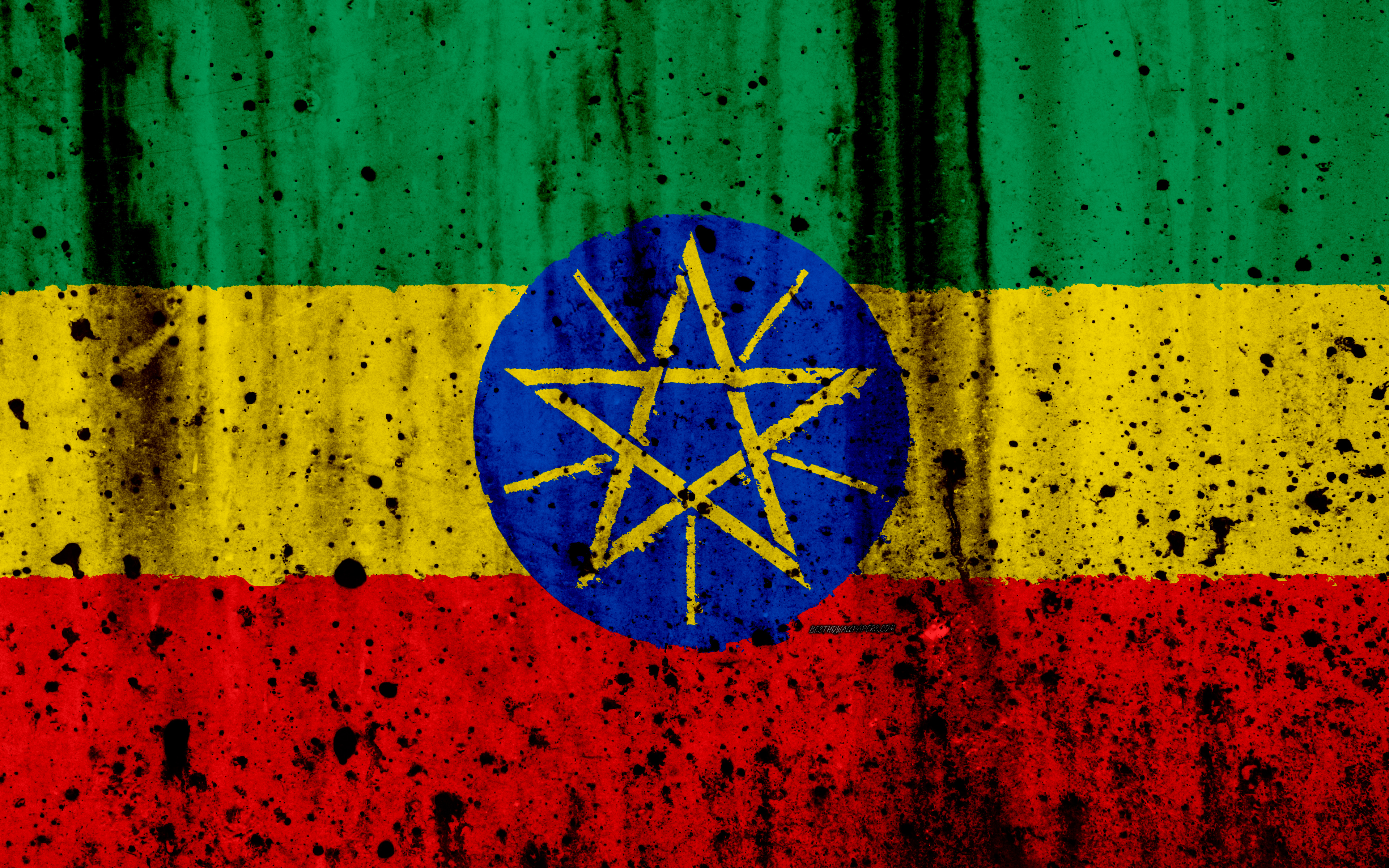 Download wallpapers Ethiopia flag, 4k, grunge, flag of Ethiopia ...