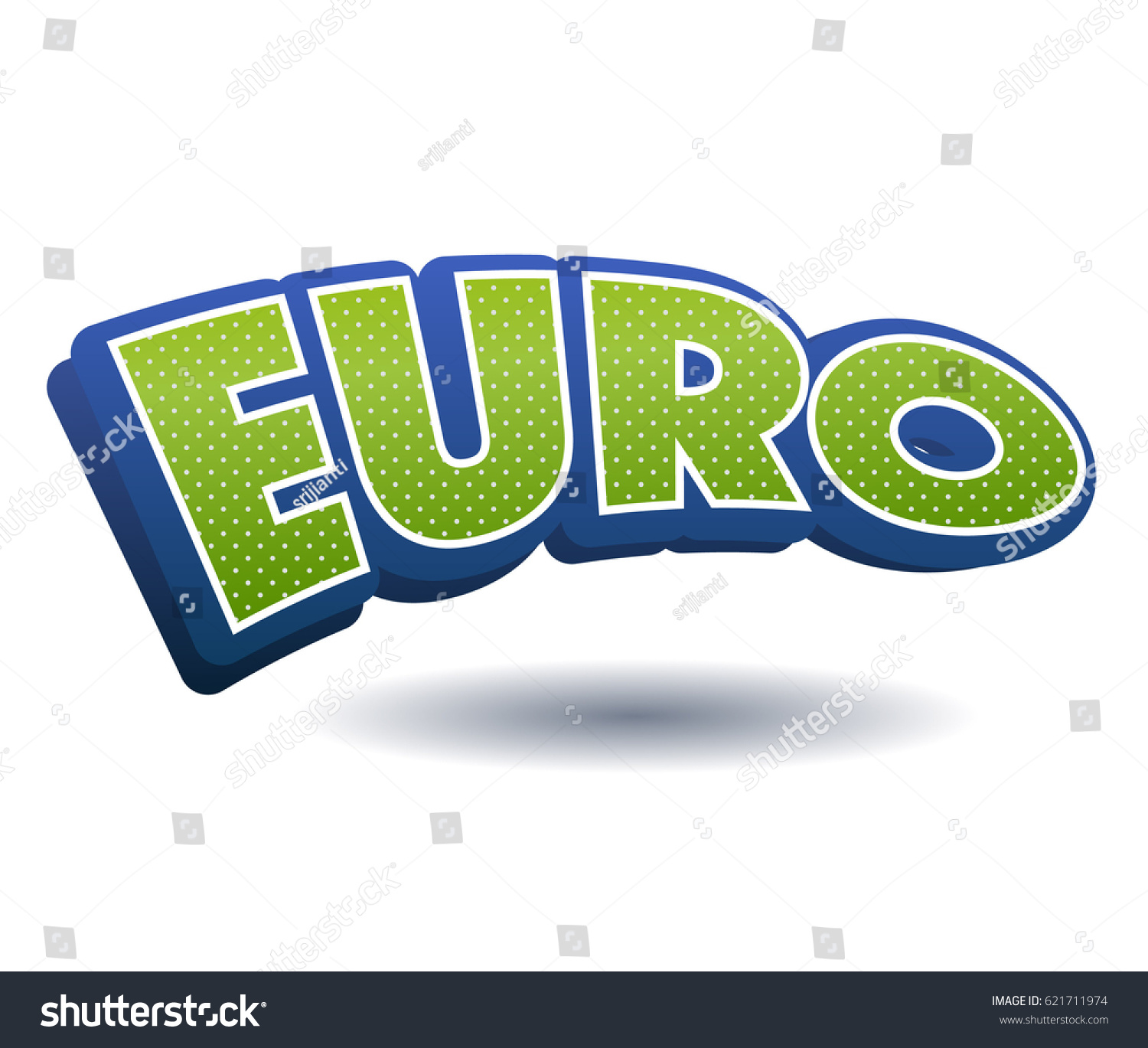 Euro Text Title Headline 3d Fancy Stock Illustration 621711974 ...