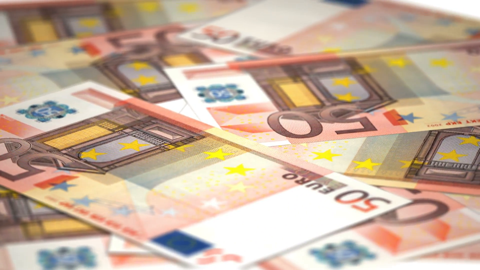 Rotating money 50 euro bills - money seamless loop Stock Video ...