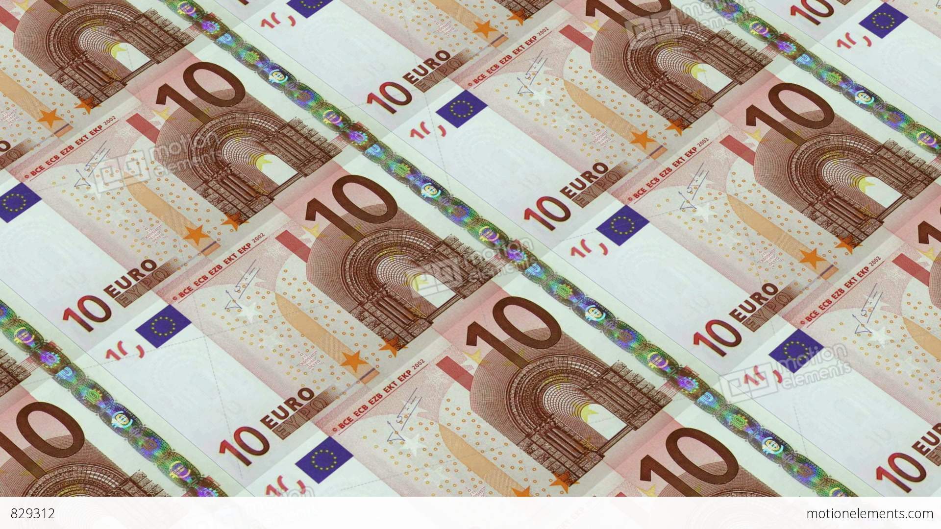 10 Euro Bills,Printing Money Animation Stock Animation | 829312