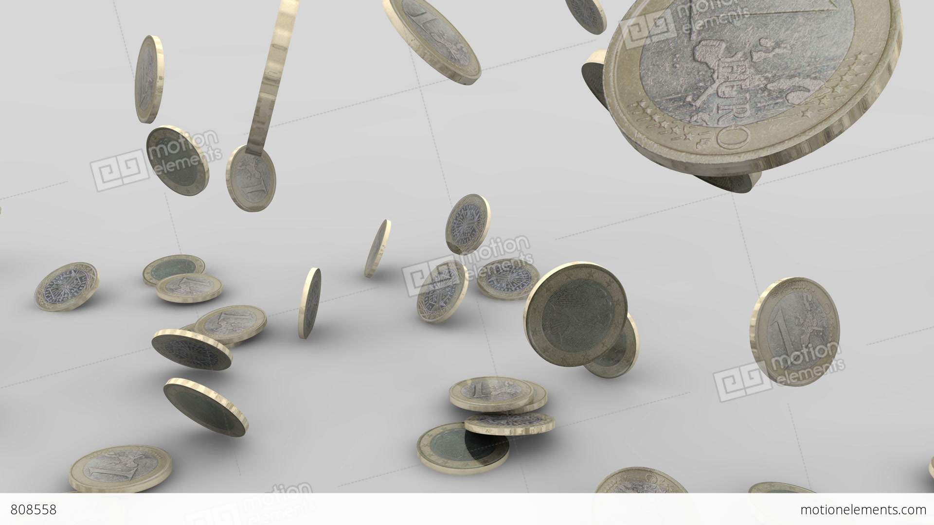 Euro Coins Rain 04 Stock Animation | 808558