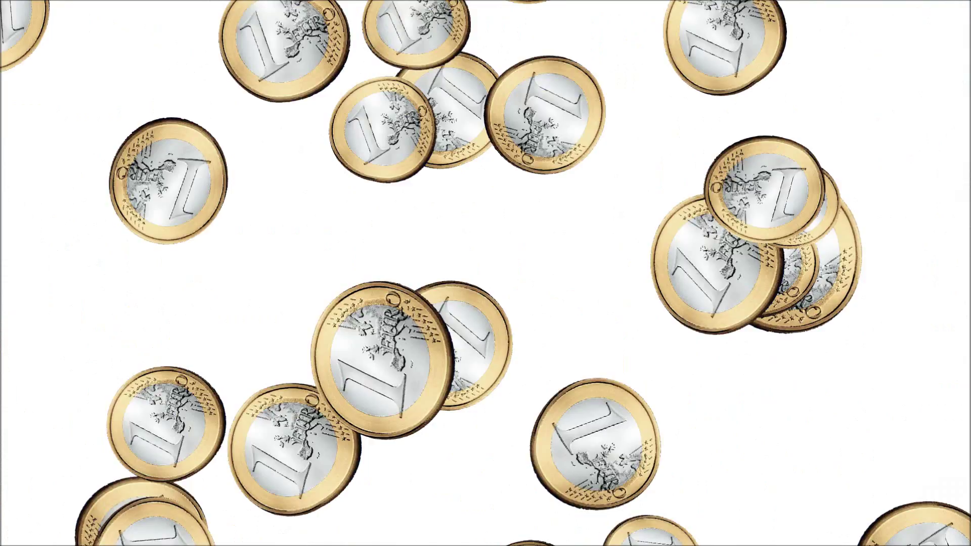 Raining Euro Coins Animation Motion Background - Videoblocks