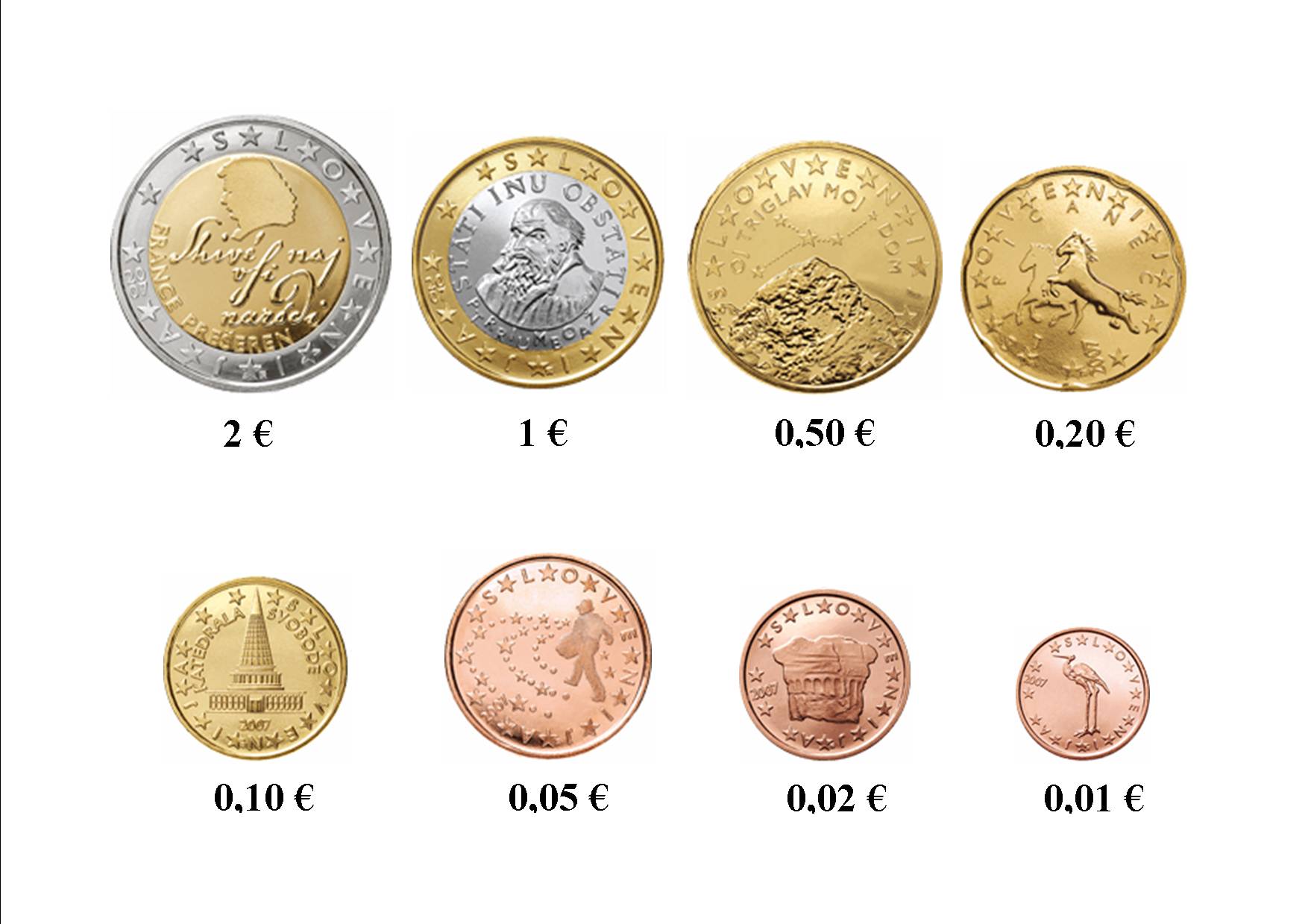 Glorious Slovenian Euro Coins! Mmm. - Imgur