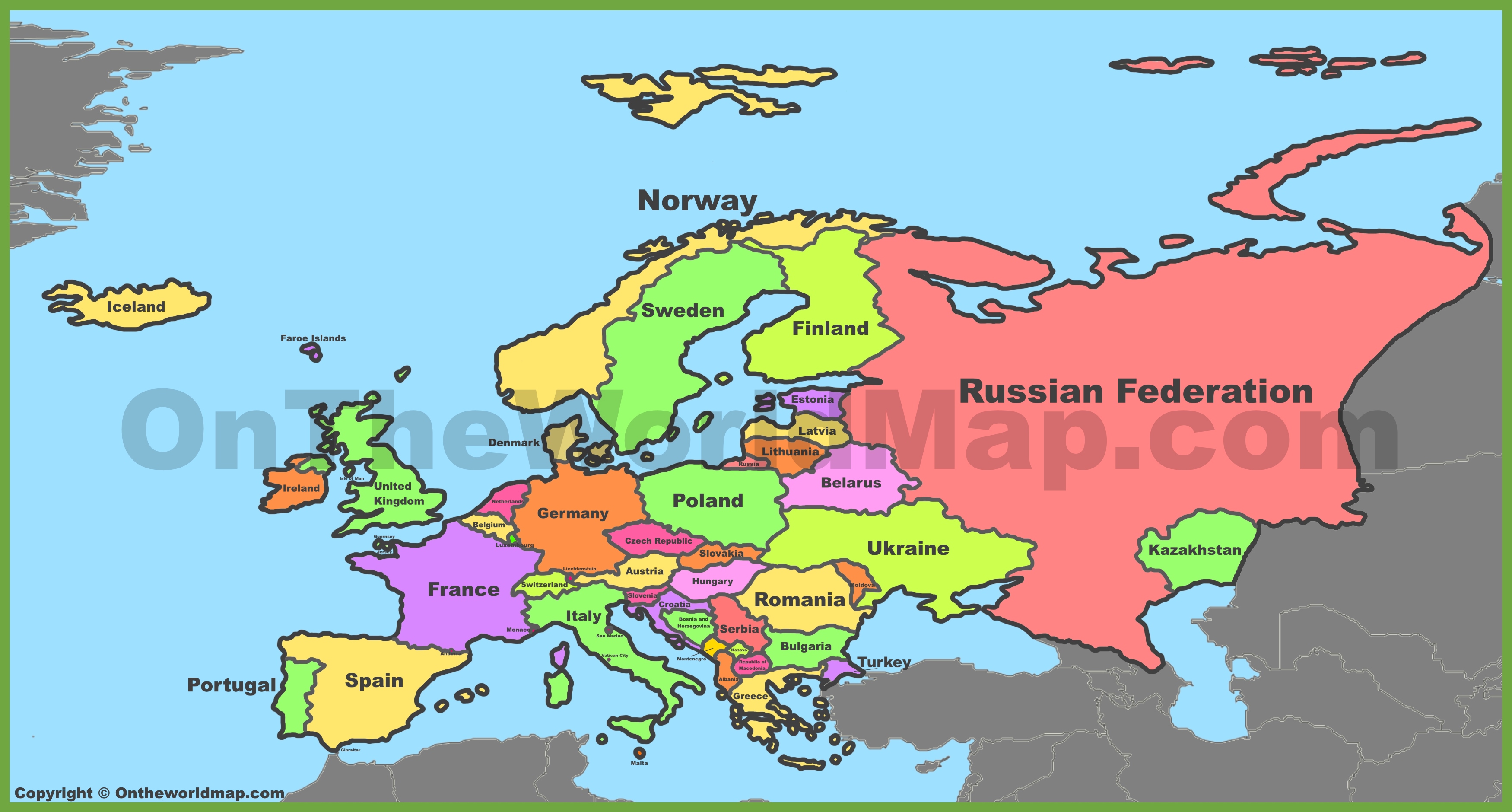 Europe Maps | Maps of Europe - OnTheWorldMap.com ﻿