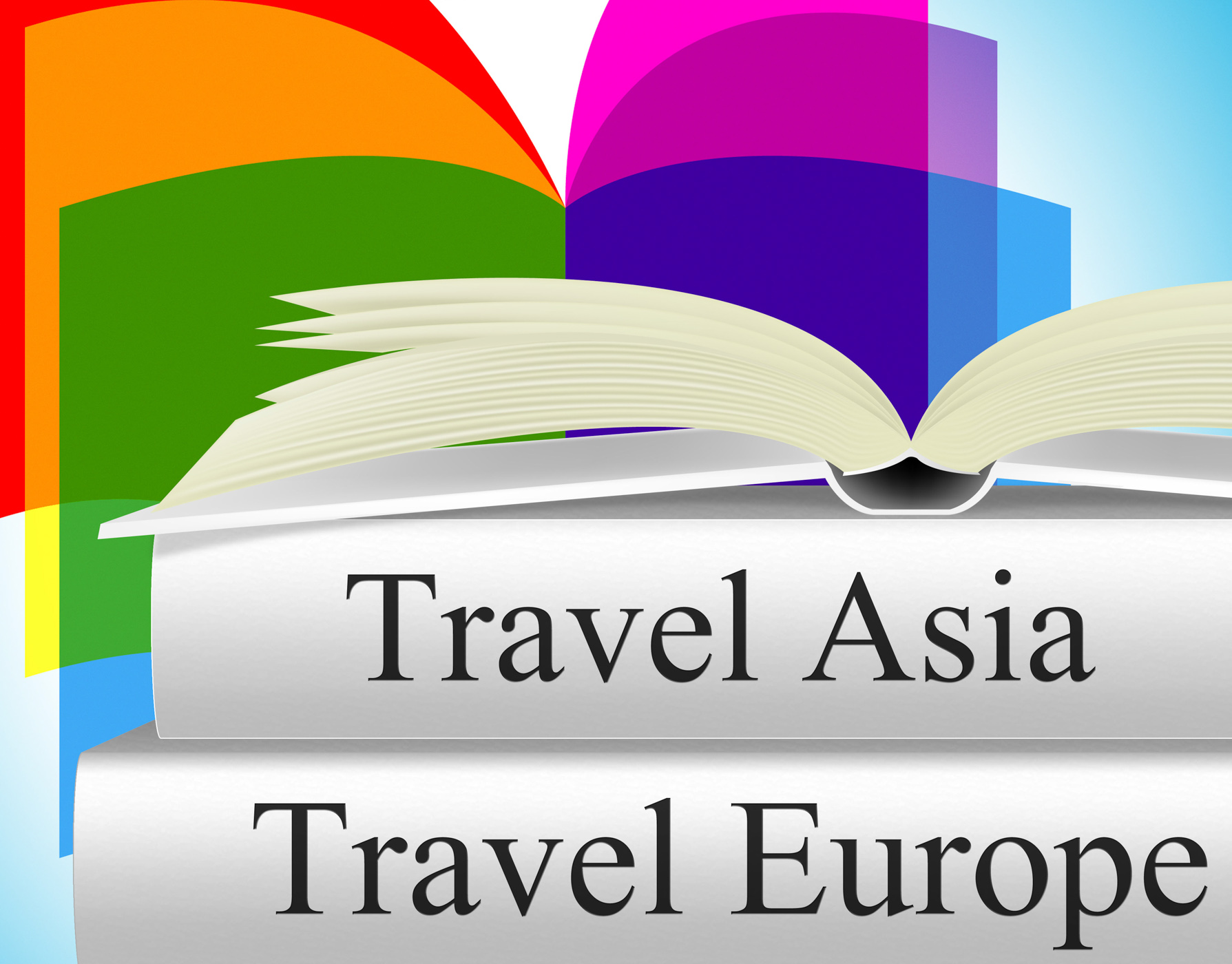 Europe books means travel guide and asia photo