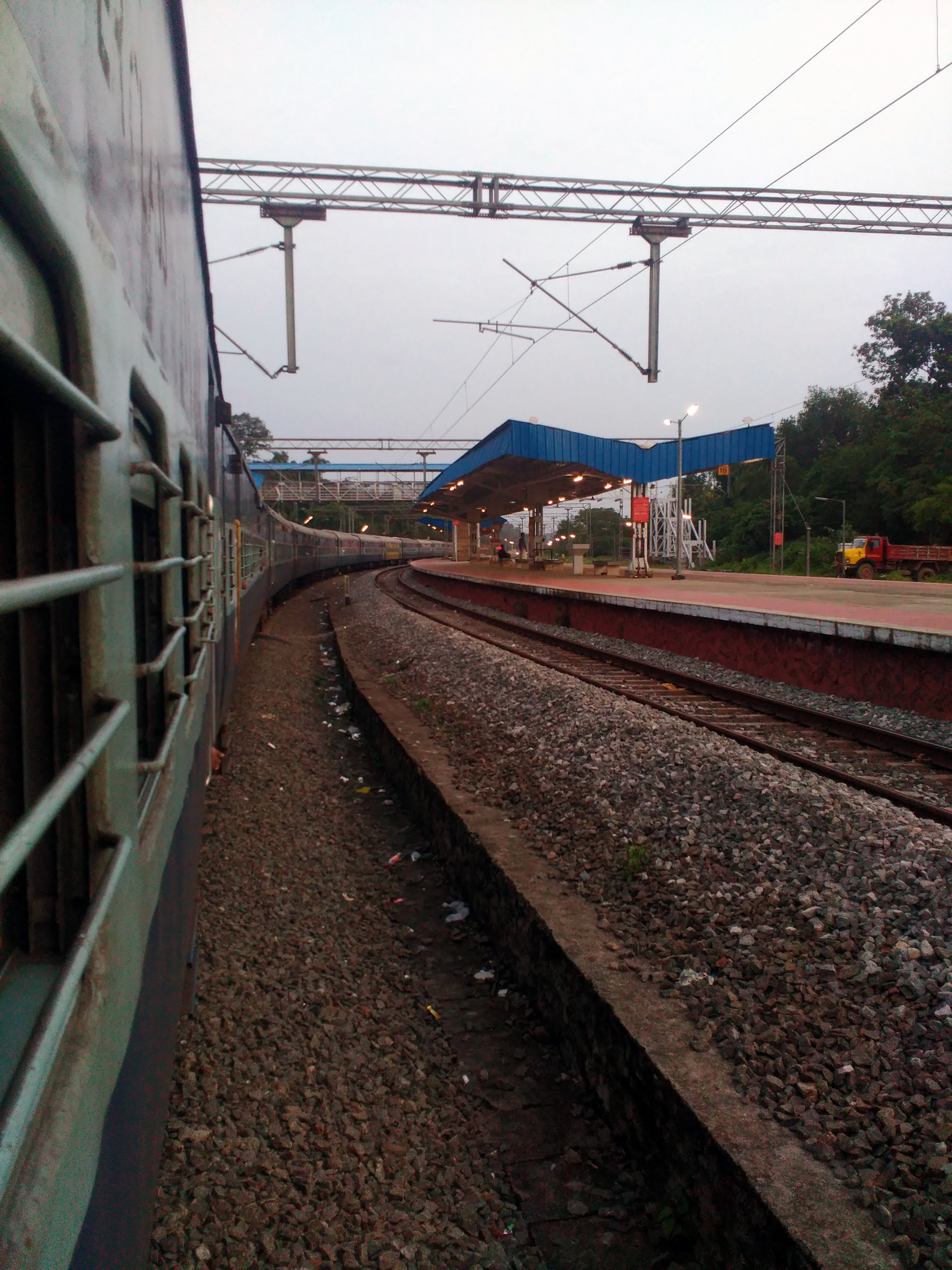 Evening Railway View, Wallpaper, Steel, View, Transportation, HQ Photo