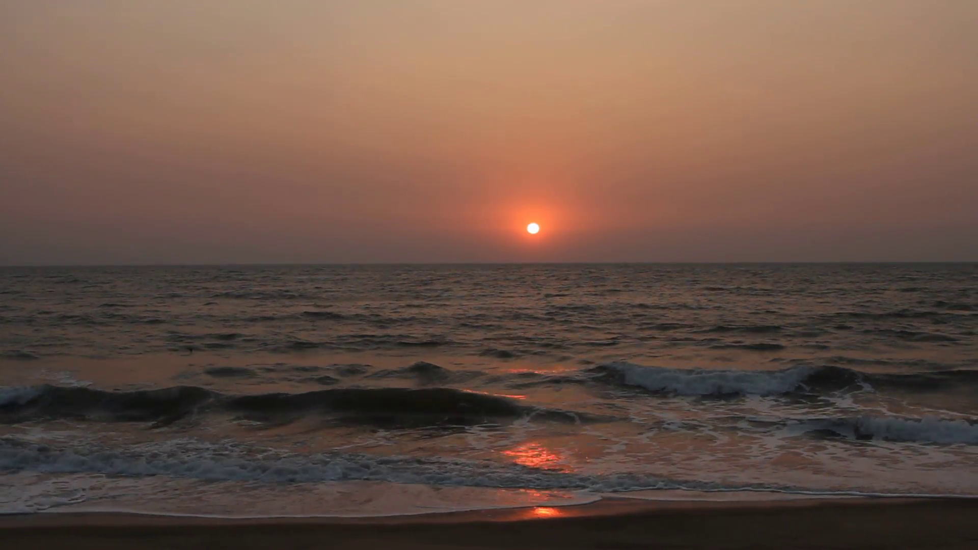 Evening scene with sunset on sea Stock Video Footage - VideoBlocks