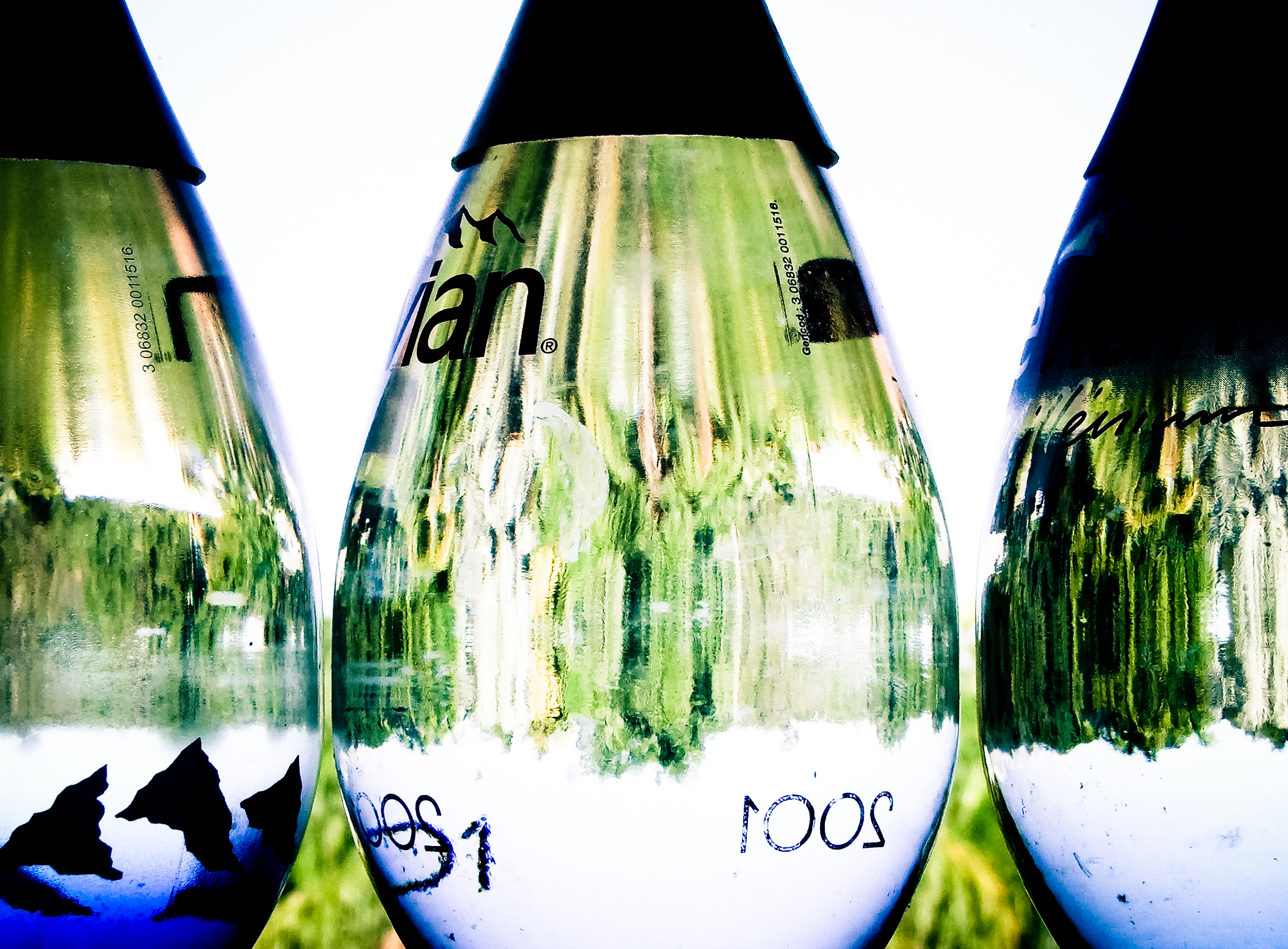 Evian water bottles photo