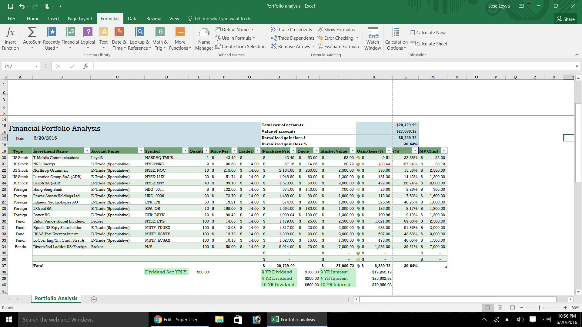 Excel Chart Data