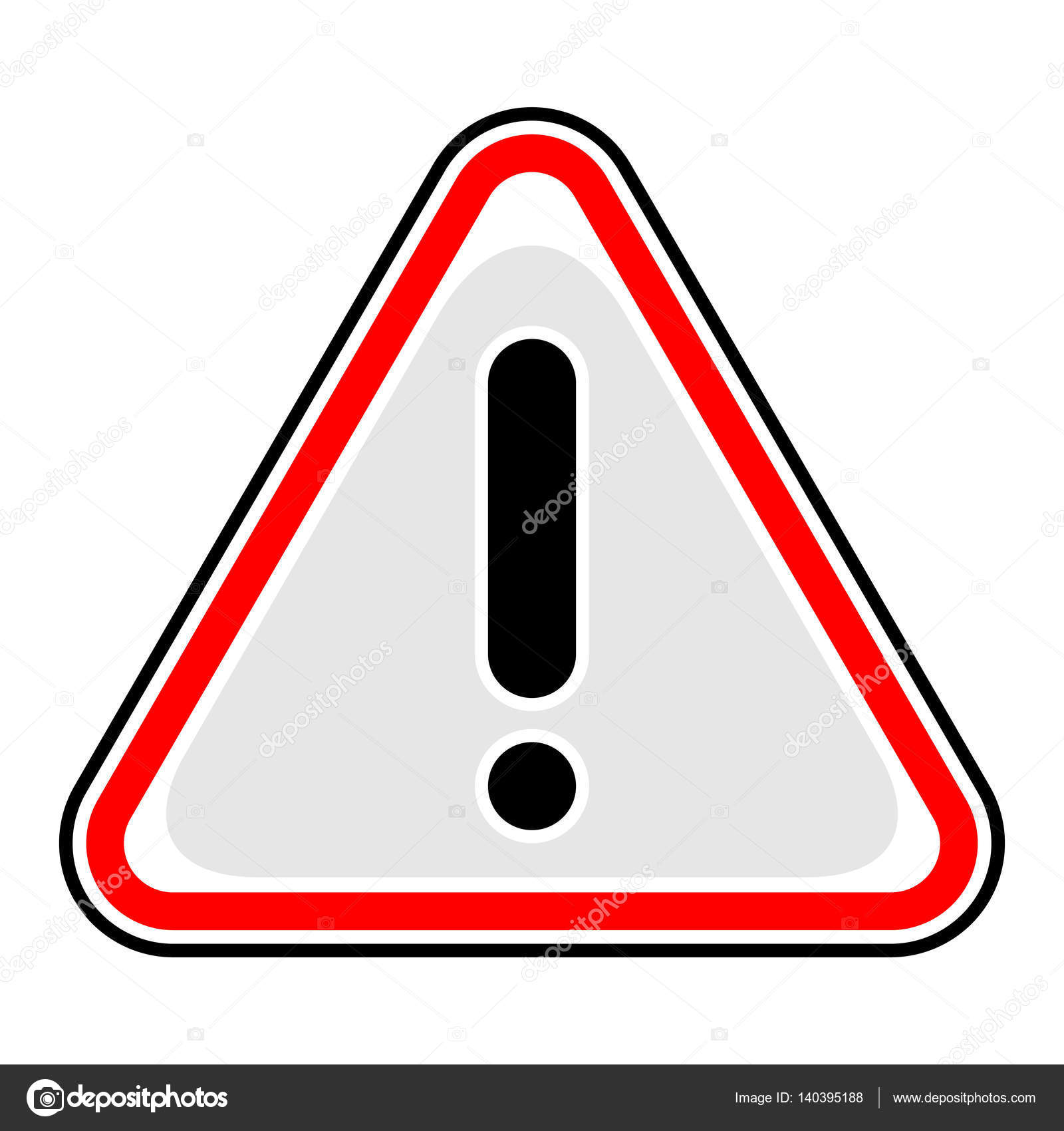 Exclamation Point Warning Attention Hazard Sign — Stock Vector ...