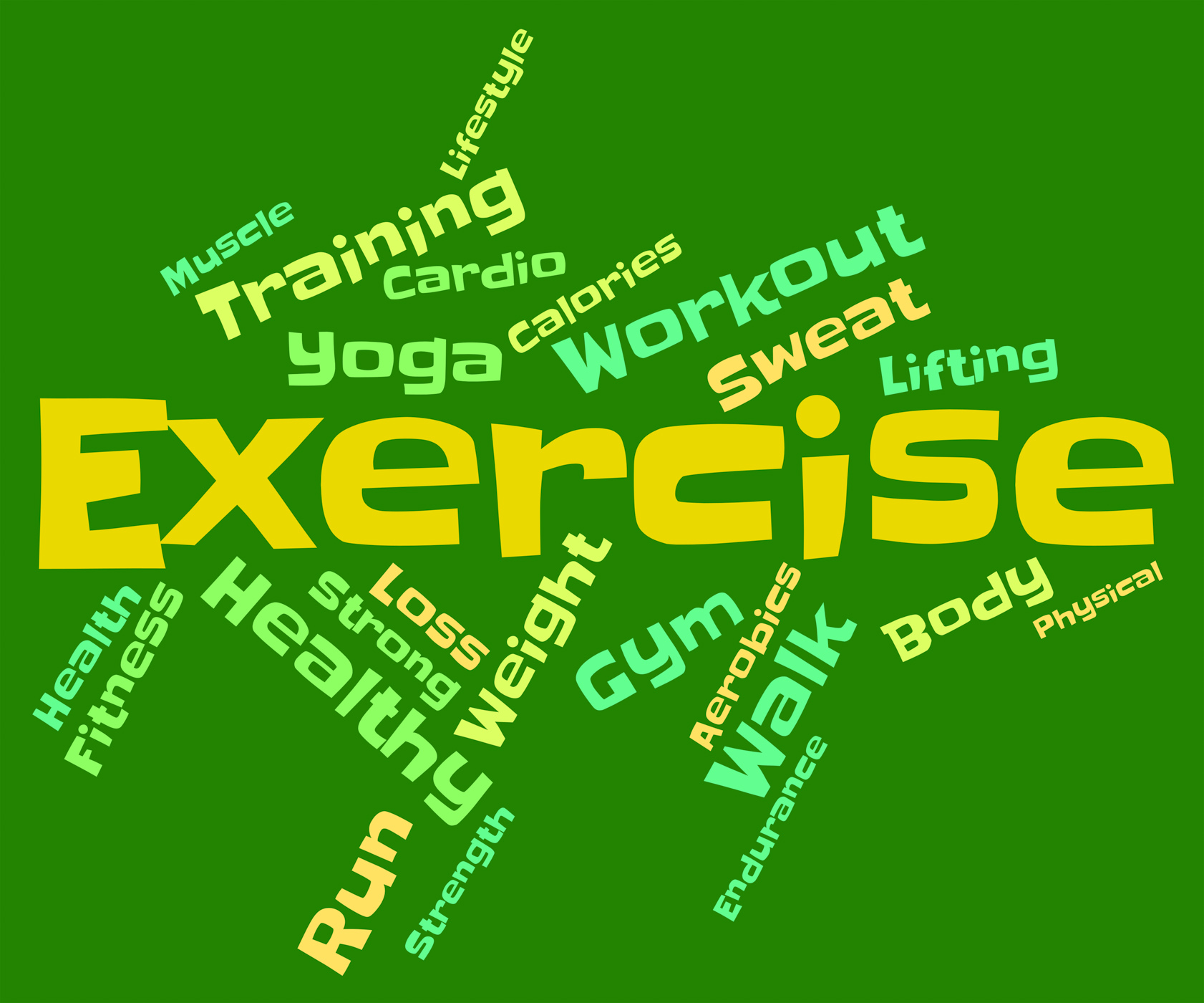 Exercise Words Means Get Fit And Exercised, Aerobic, Text, Workingout, Work-out, HQ Photo