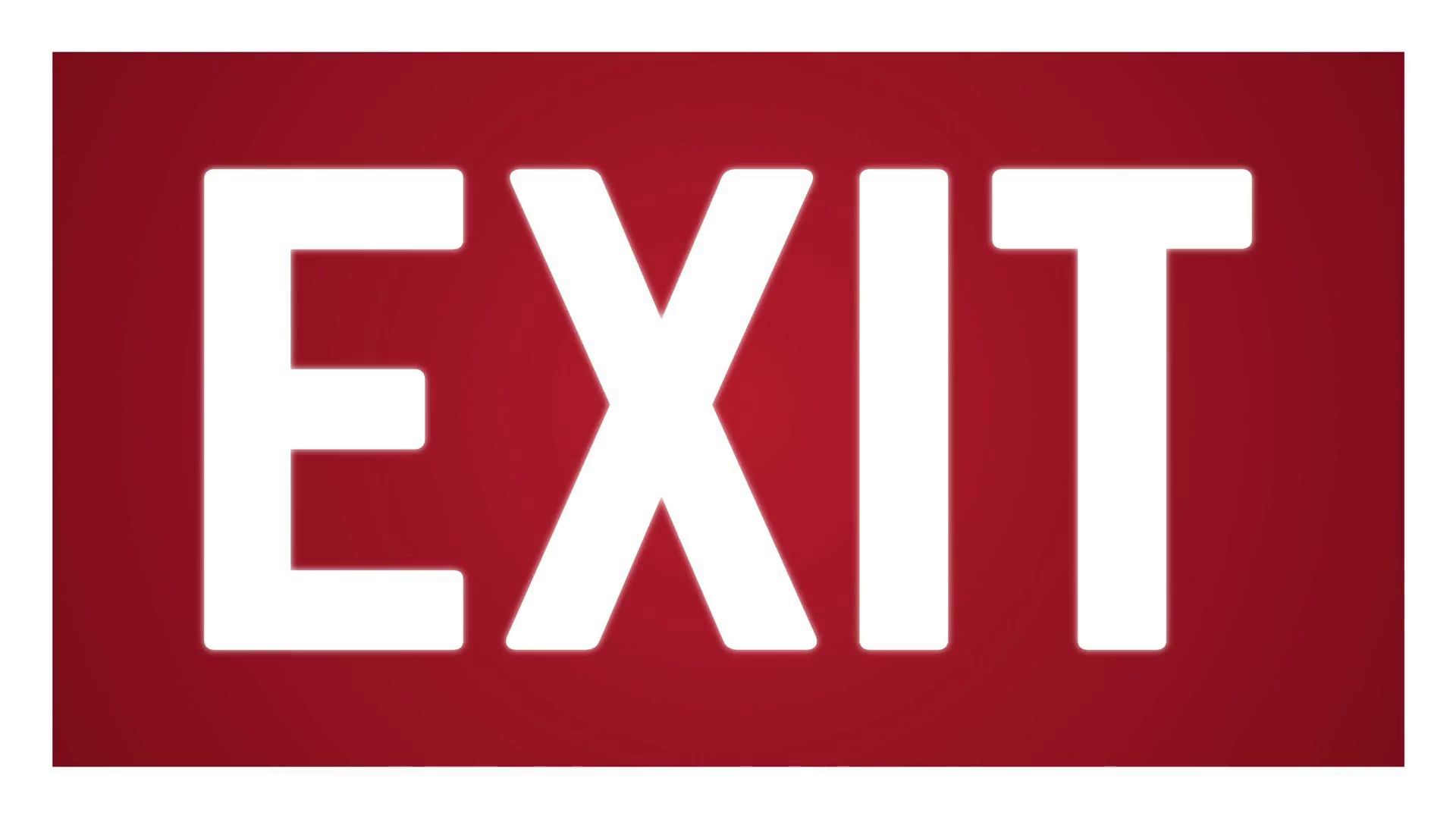 Red Exit icon sign flashing animation loop Motion Background ...