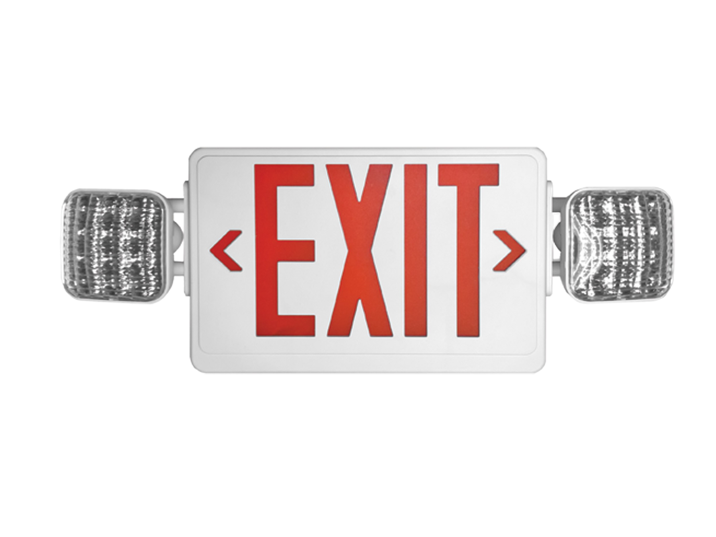 LED White Case Exit Sign/Emergency Light Combo | RelightDepot.com