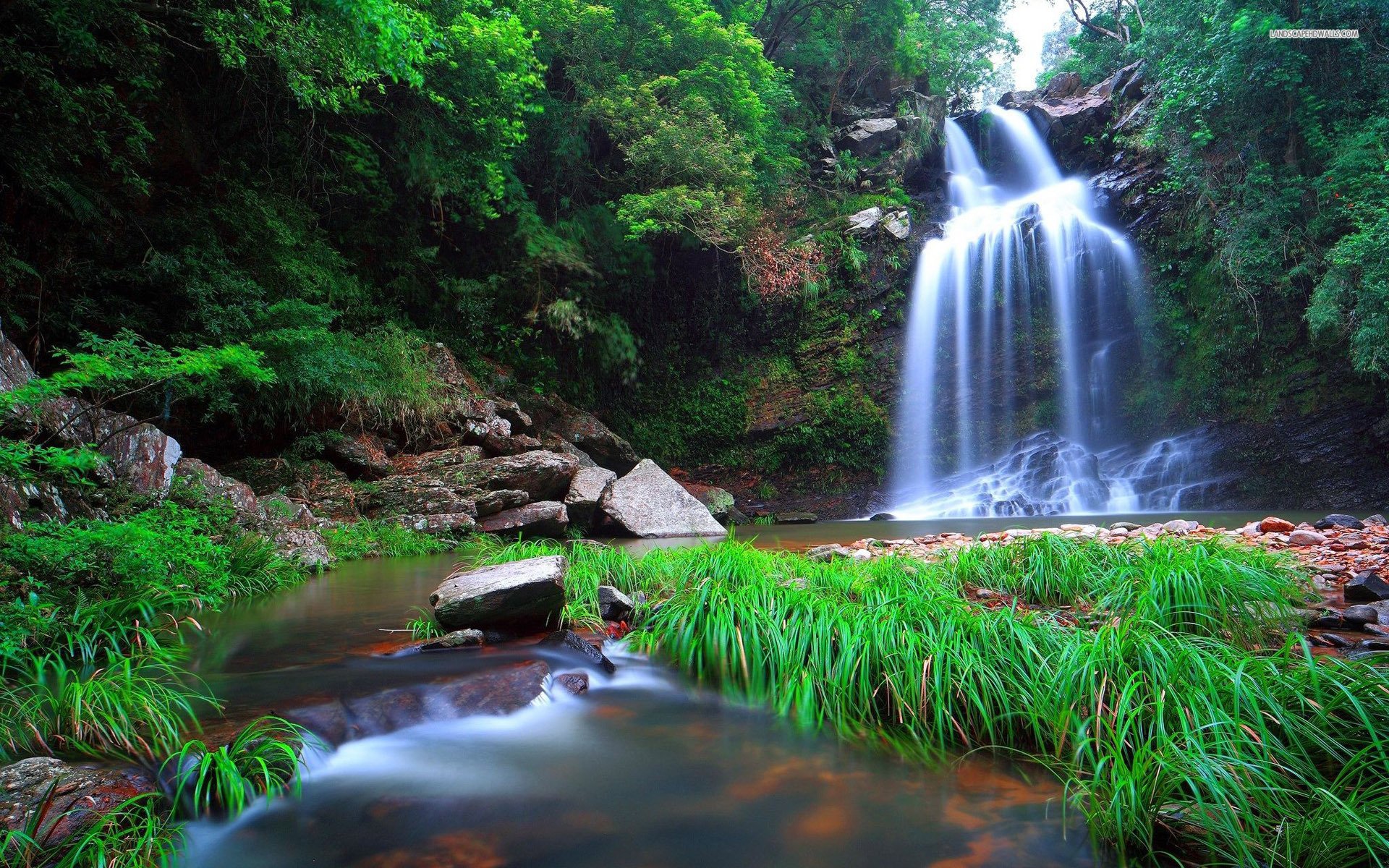 Free photo: Exotic Waterfall - Scape, Parks, Peace - Free Download - Jooinn