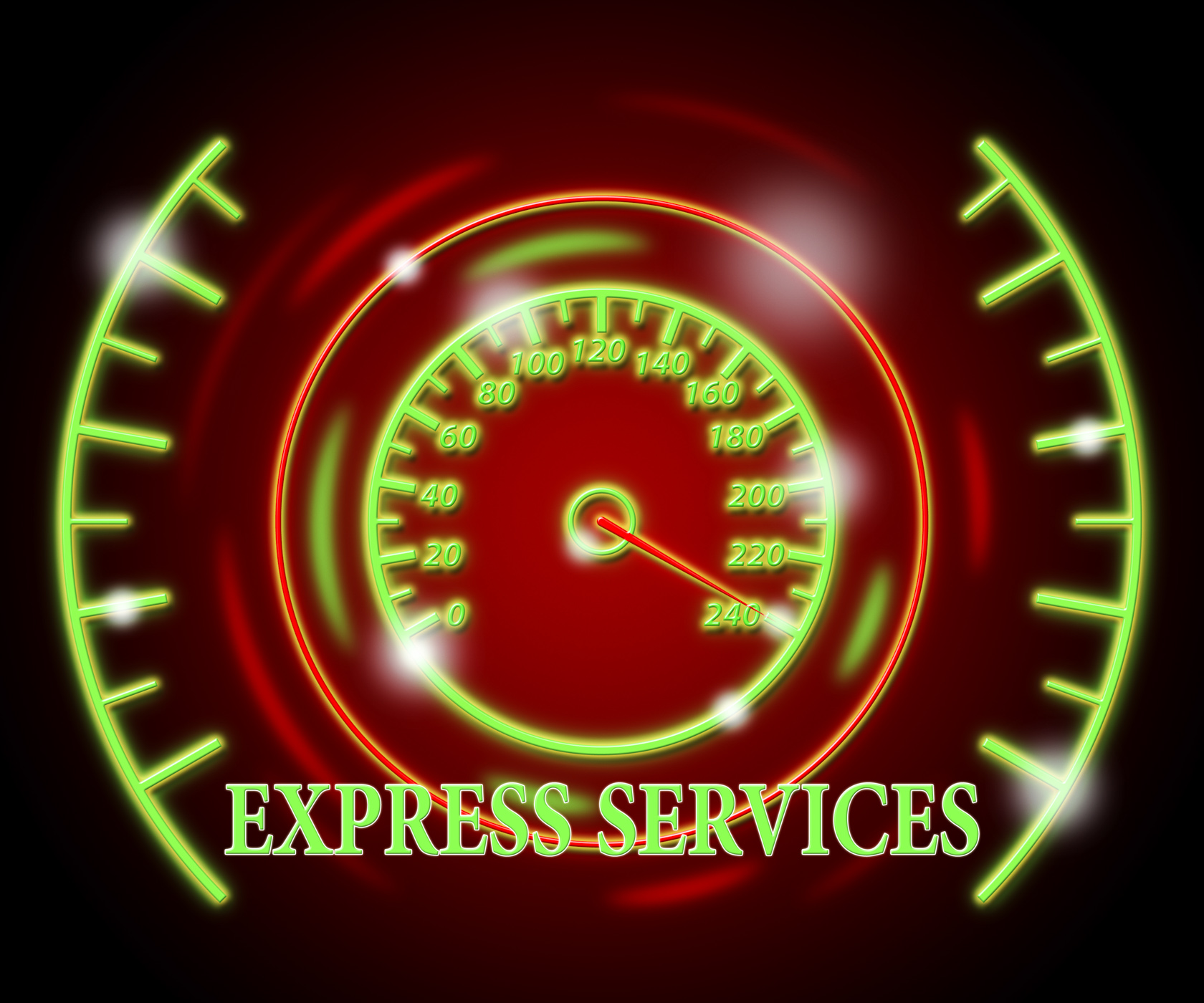 Express services shows help desk and action photo