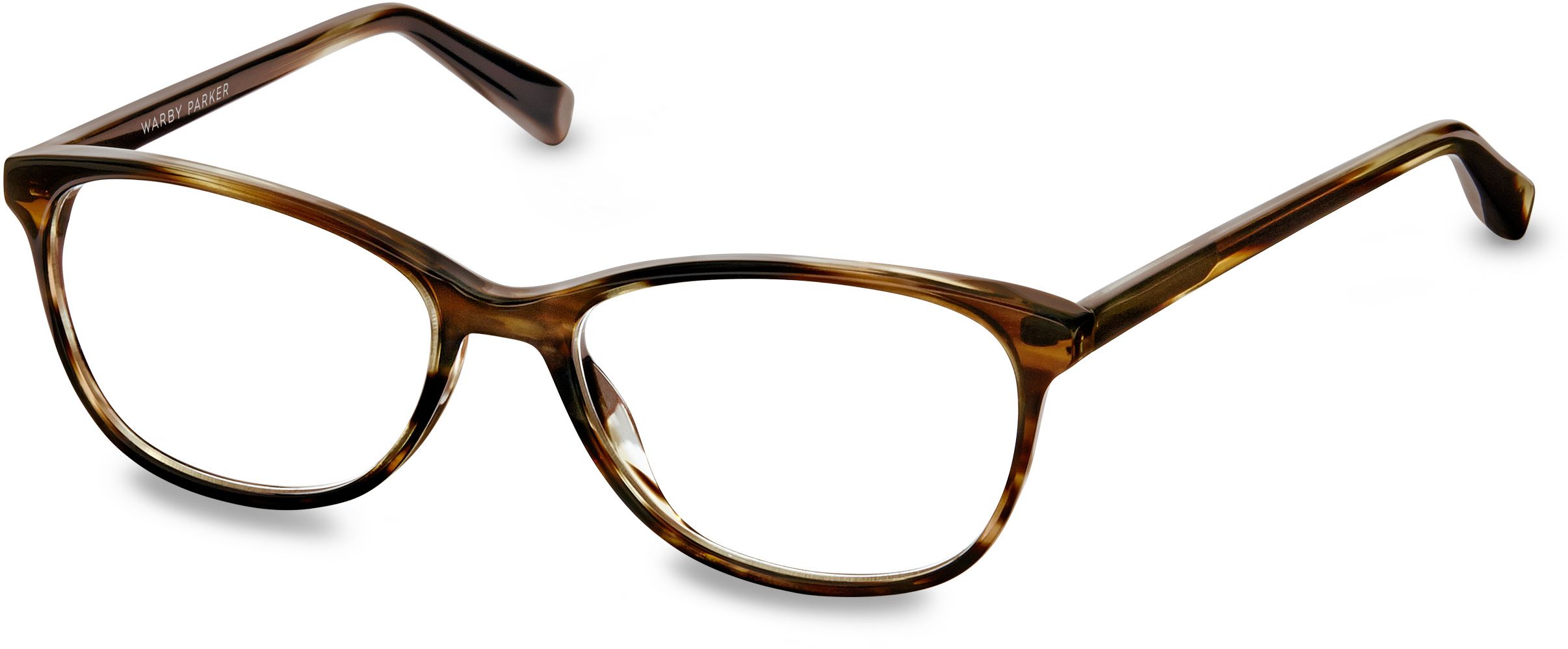 Daisy Eyeglasses in Striped Molasses for Women | Warby Parker