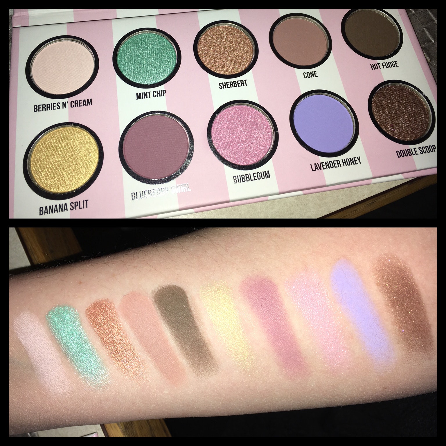 Just got the Dose of Colors EyesCream palette, here are my swatches ...