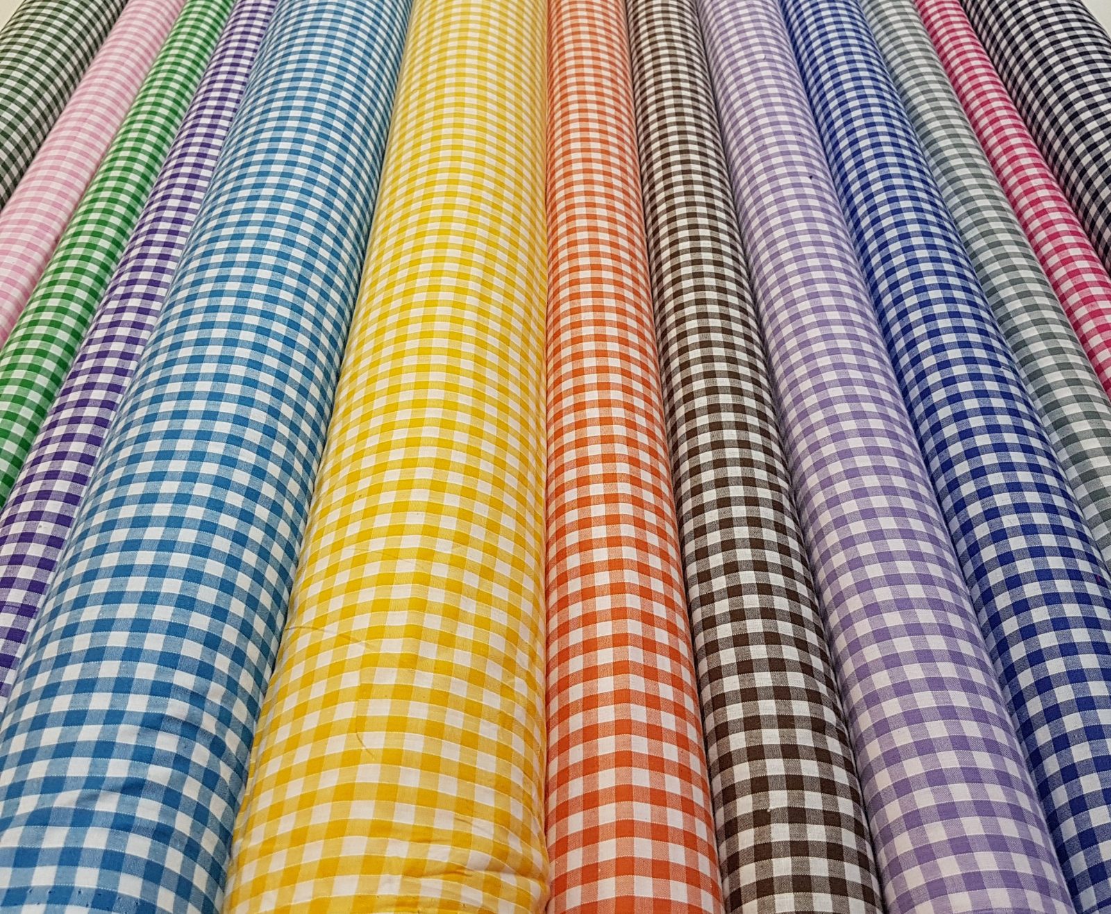Gingham Fabric Polyester Cotton 6mm | Fabric Land
