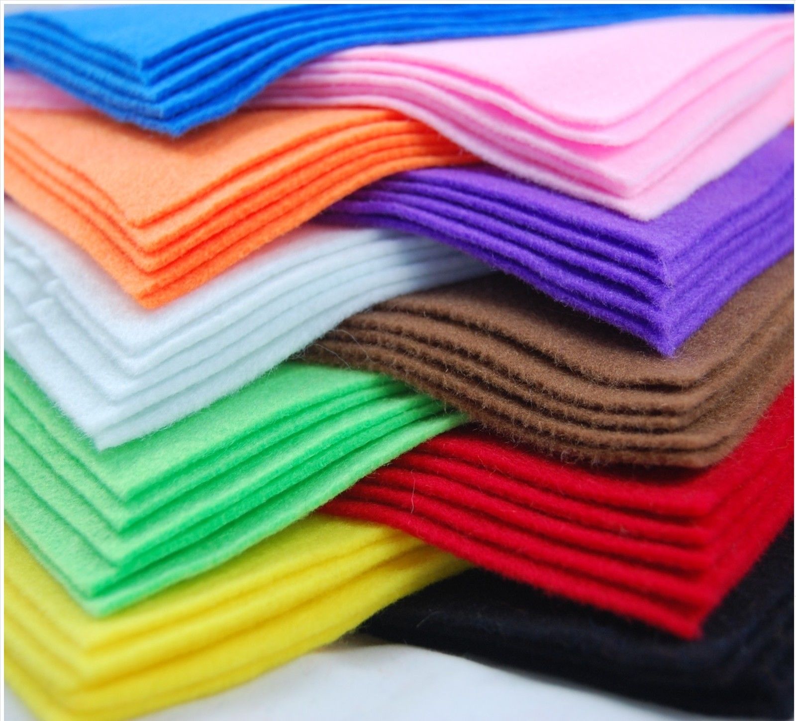 A4 Felt Fabric Sheets for Arts and Crafts, Many Colours & ...