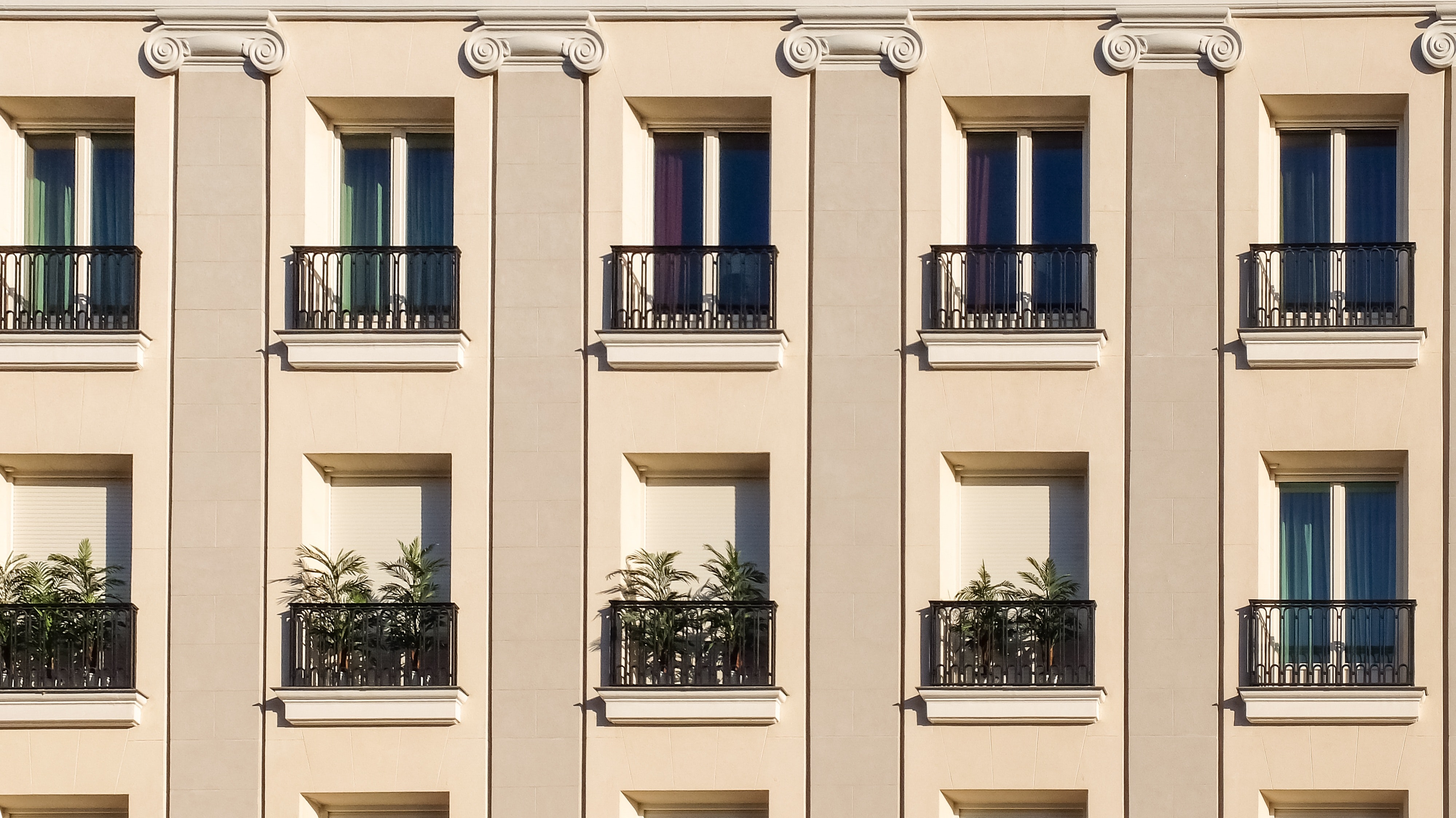 Facade of residential building photo