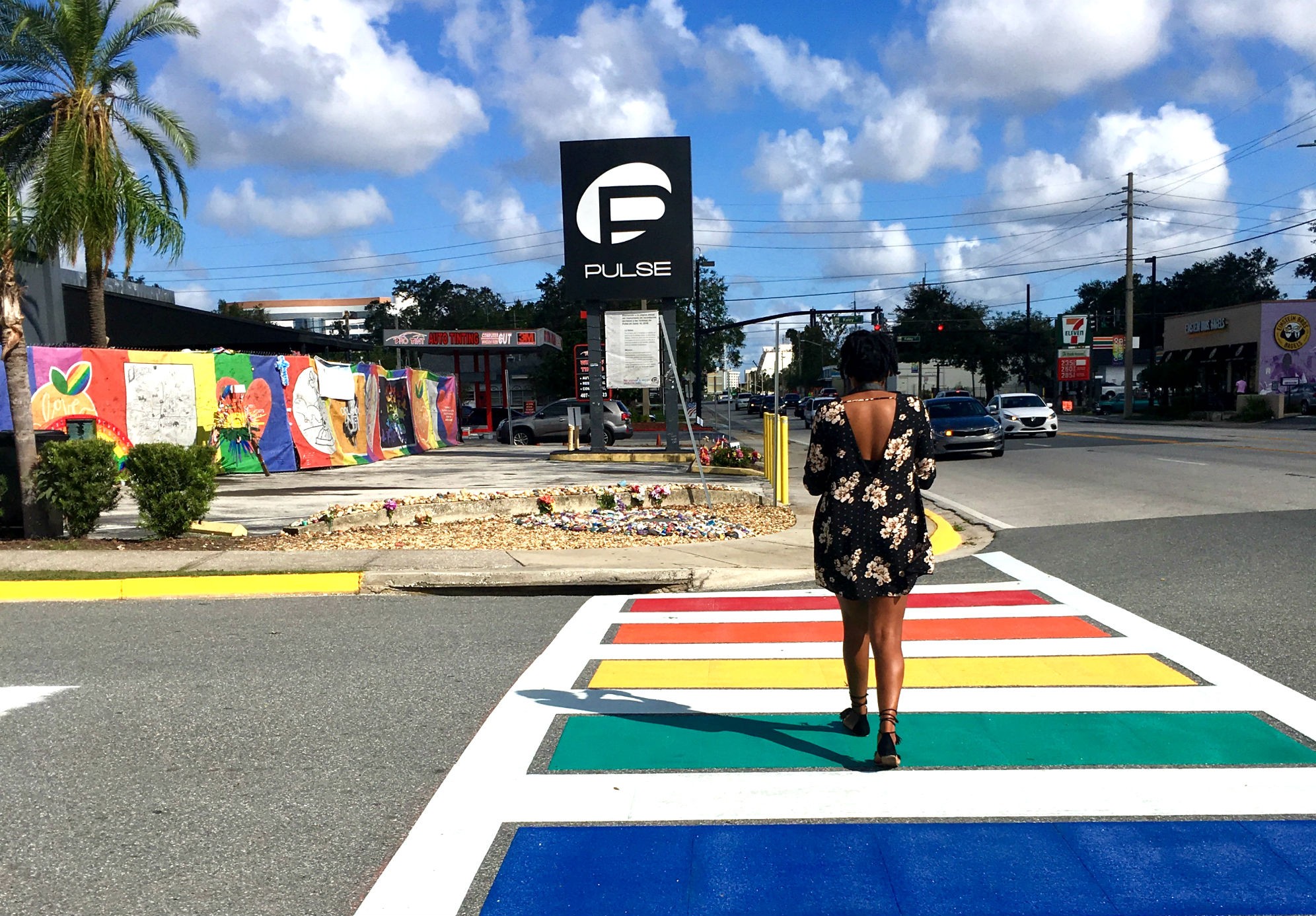 Crews finish installing Orlando's new rainbow crosswalk near Pulse ...